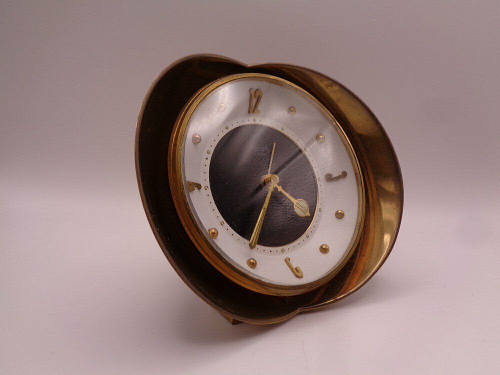Brass 7 Rubis Alarm Clock From Kienzle International, Germany, 1950s photo for sale