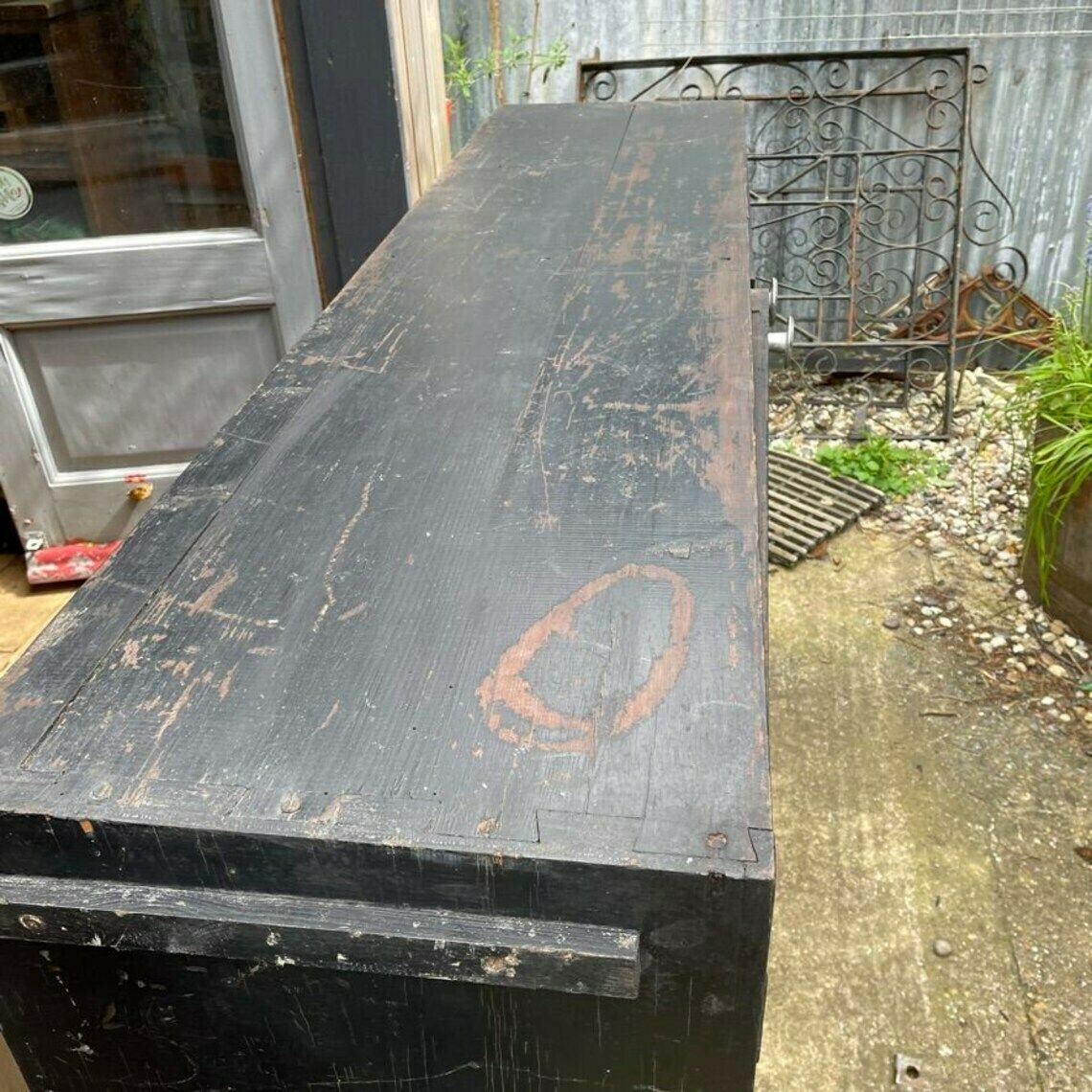 Vintage Rustic Glazed Double Shop Counter Cabinet Shelves Hospitality Retail Will Need Courier Or Collection Only   Please Read Full Desc photo vinterior