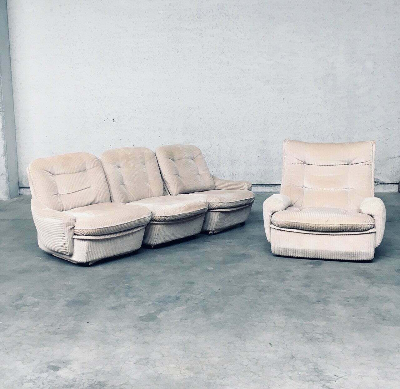 Orchid Modulaire Bank & Fauteuil Van Michel Cadestin Voor Airborne, Frankrijk, Jaren 1970 photo Meubels