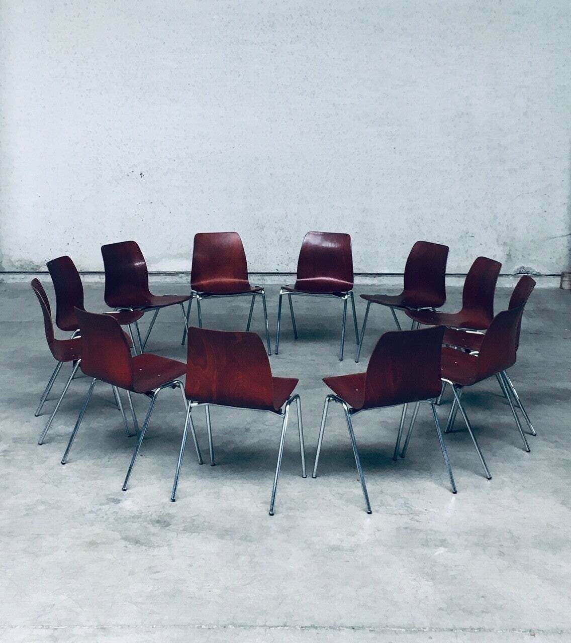 Mid Century Design Stapelstoelen Van Elmar Flötotto Voor Pagholz, Jaren 1960, Duitsland photo Meubels