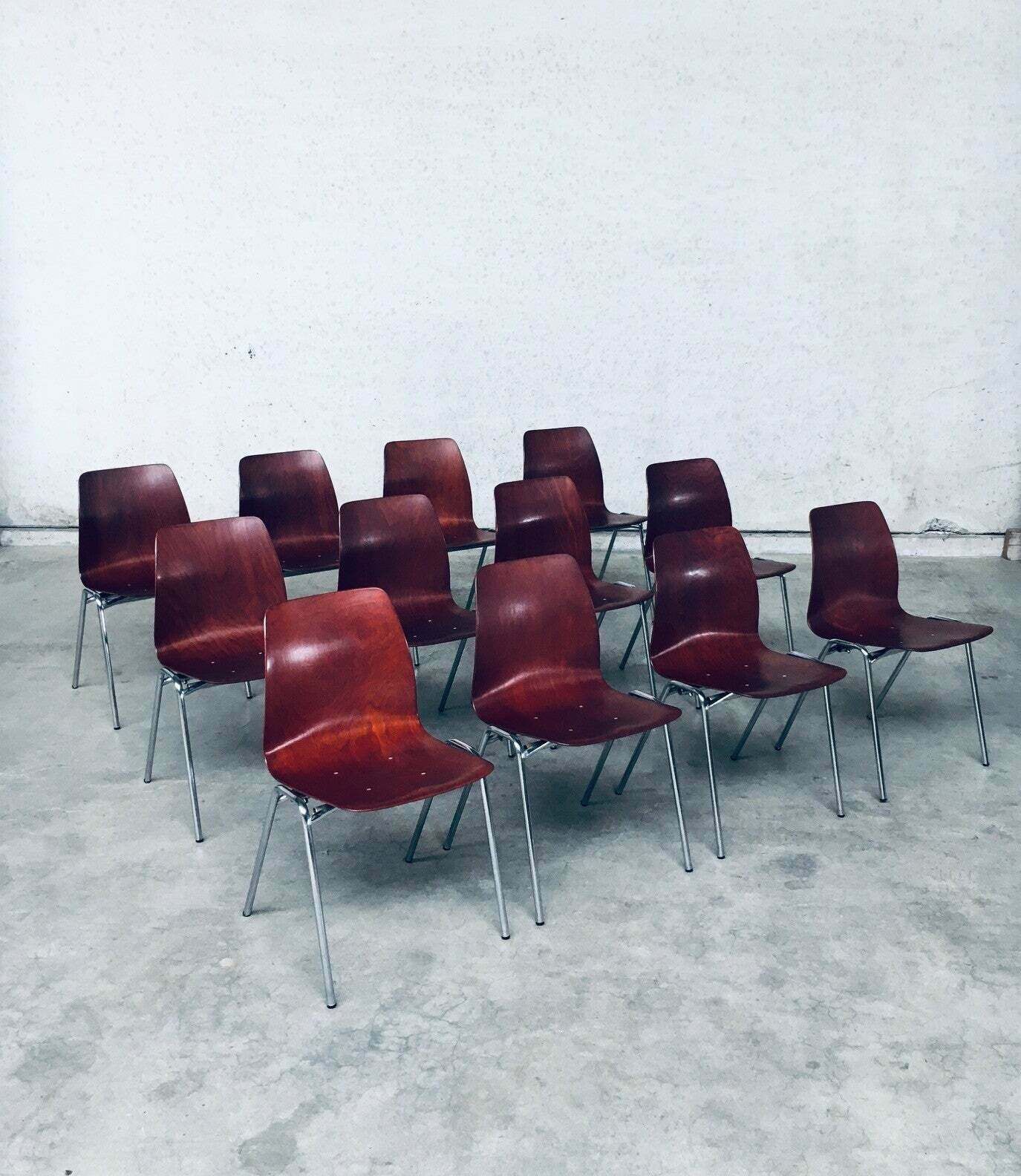 Mid Century Design Stapelstoelen Van Elmar Flötotto Voor Pagholz, Jaren 1960, Duitsland photo 1760.0