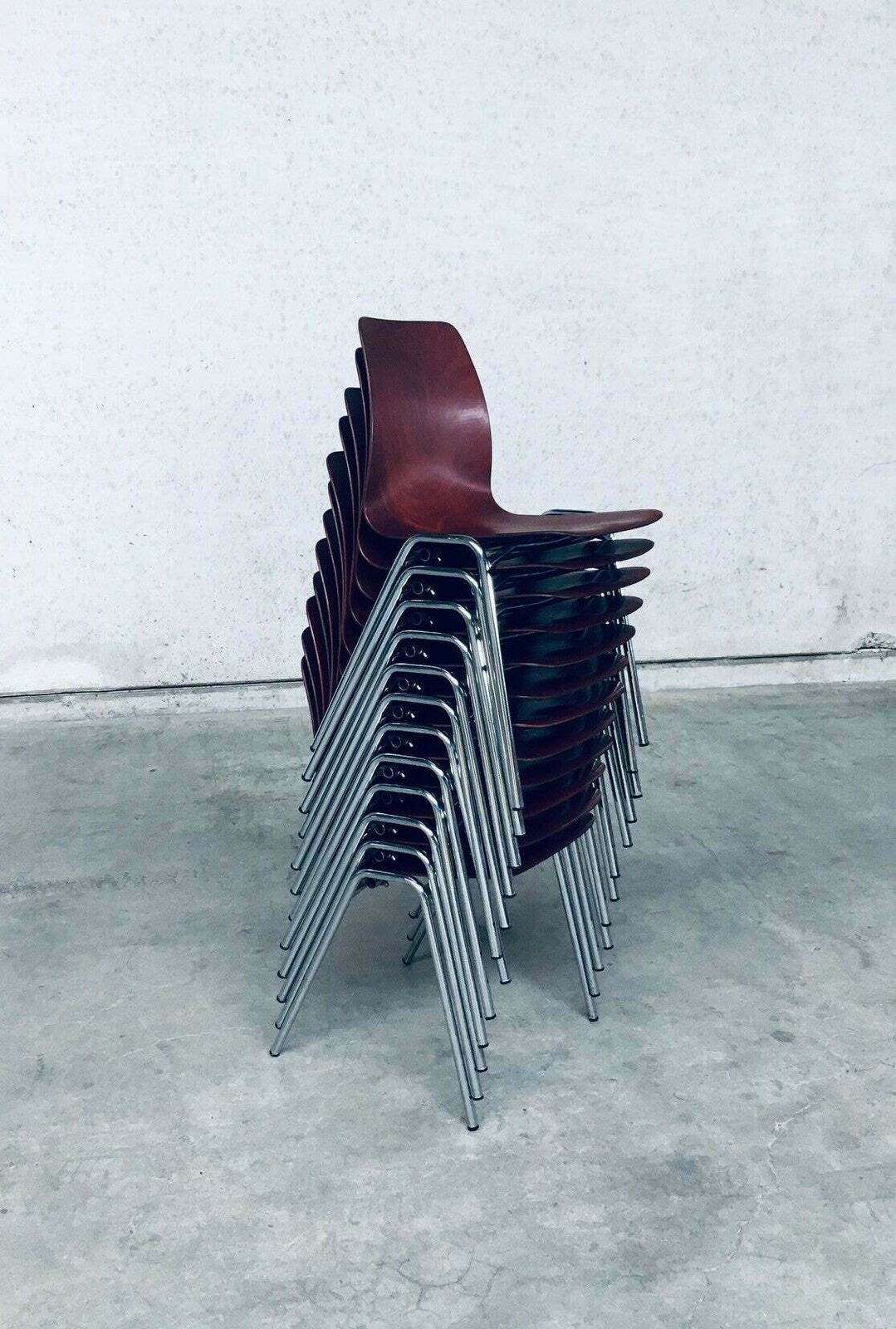 Mid Century Design Stapelstoelen Van Elmar Flötotto Voor Pagholz, Jaren 1960, Duitsland photo vintage