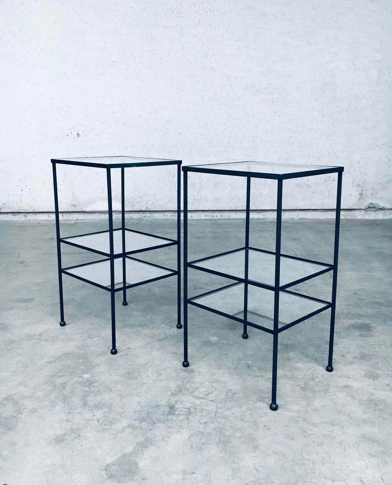 Minimalistisch Design Drielaags Bijzettafelset, België, Ca. Jaren 1960