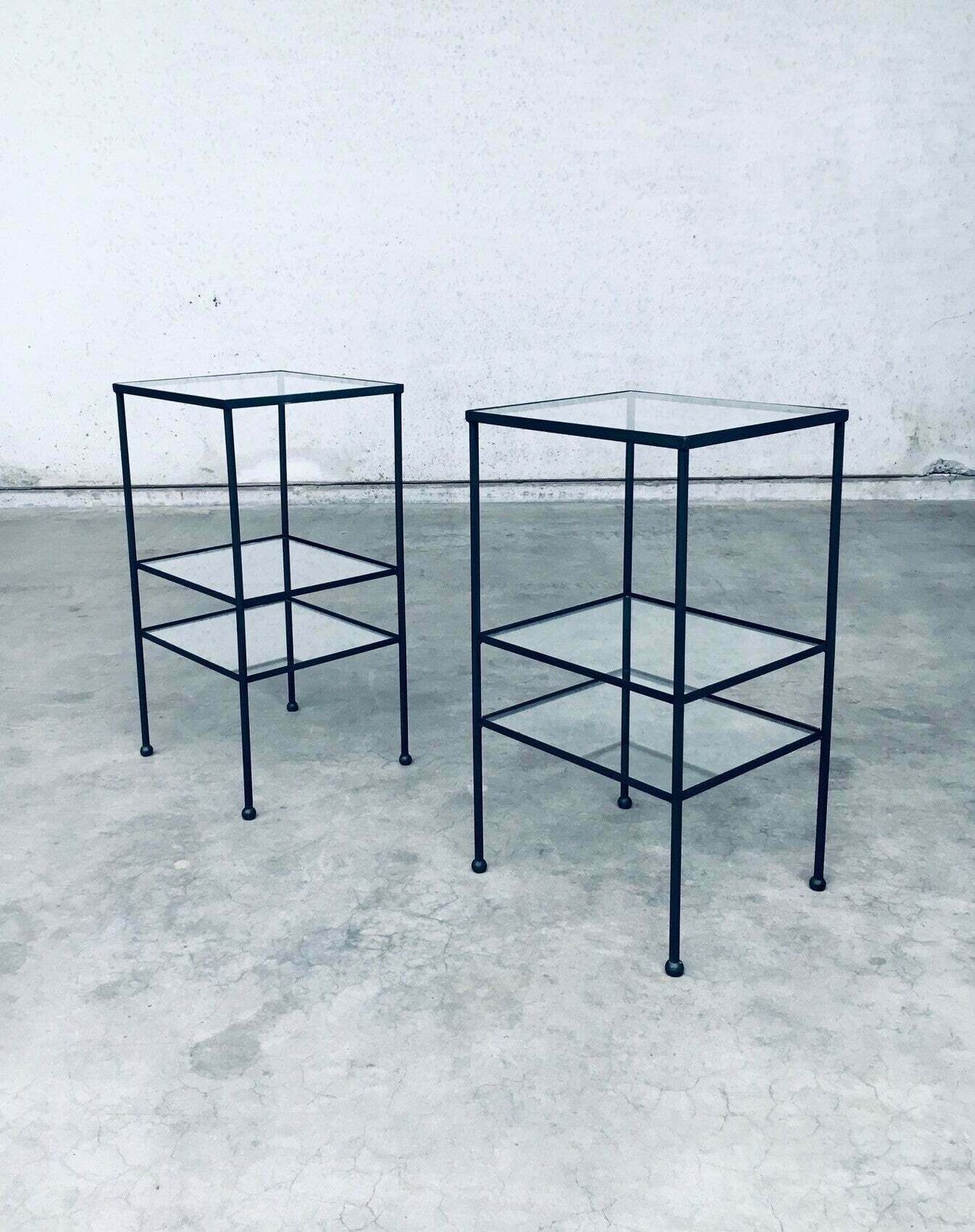 Minimalistisch Design Drielaags Bijzettafelset, België, Ca. Jaren 1960 photo for sale