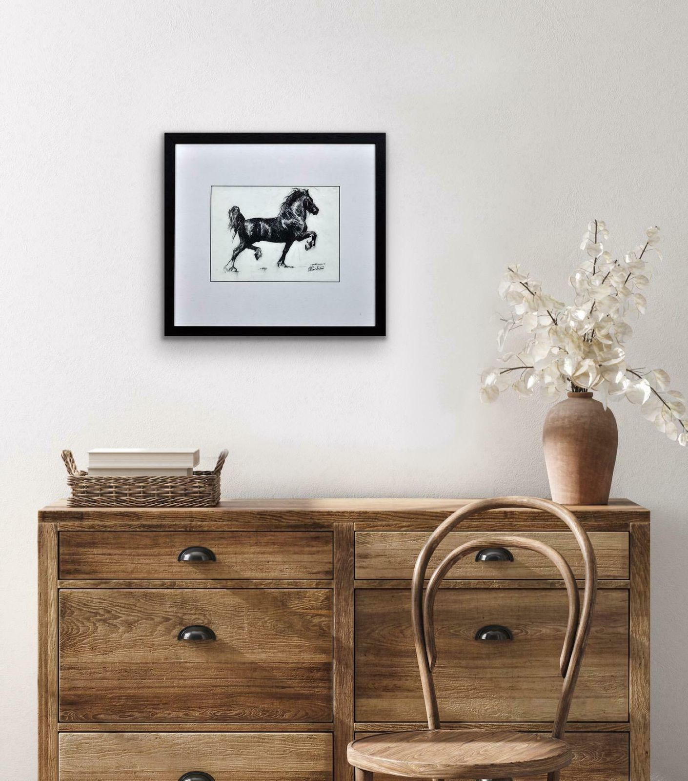 Elin Sian Blake Black Welsh Cob. Wales Native Heritage Horse Breed Society. photo vintage