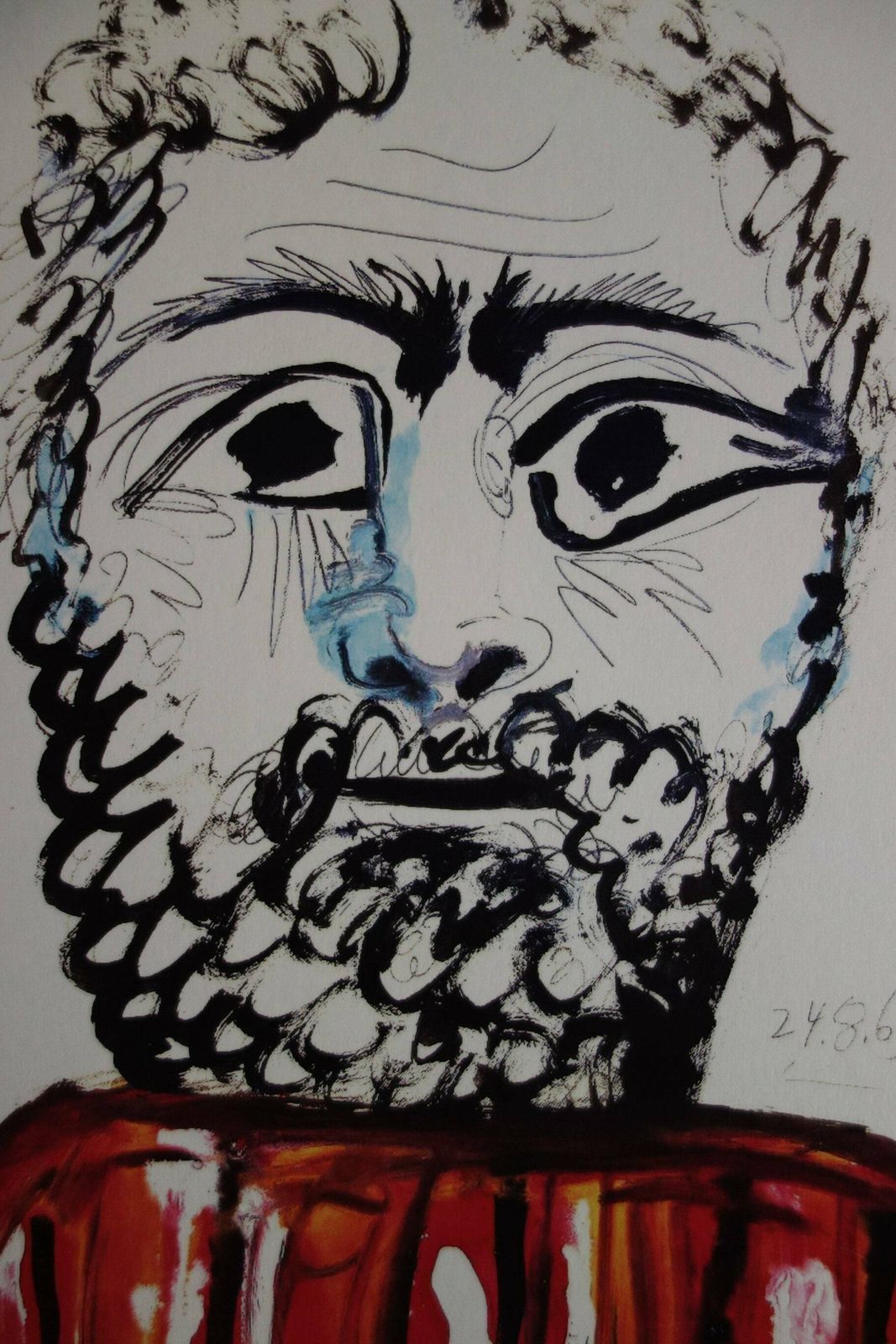 Fine Cubist Limited Edition Print   Portrait Of A Musketeer, Pablo Picasso, Signed & Stamped photo furniture