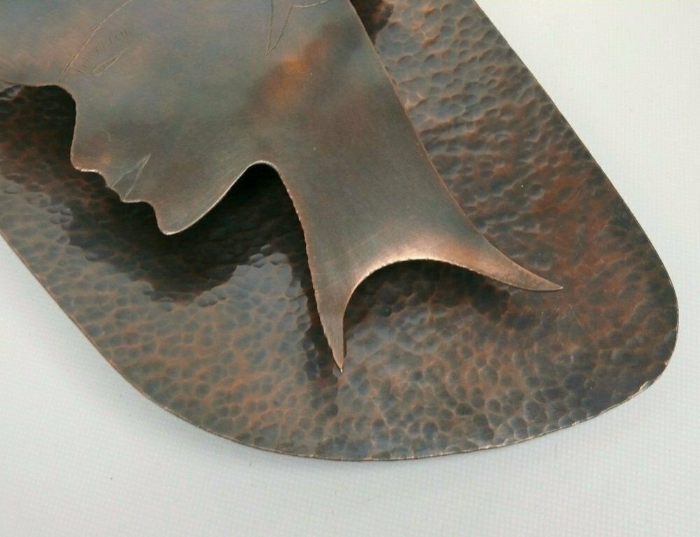 photo vinterior Handmade Woman's Portrait Wall Lamp In Copper Plated Metal, 1960s