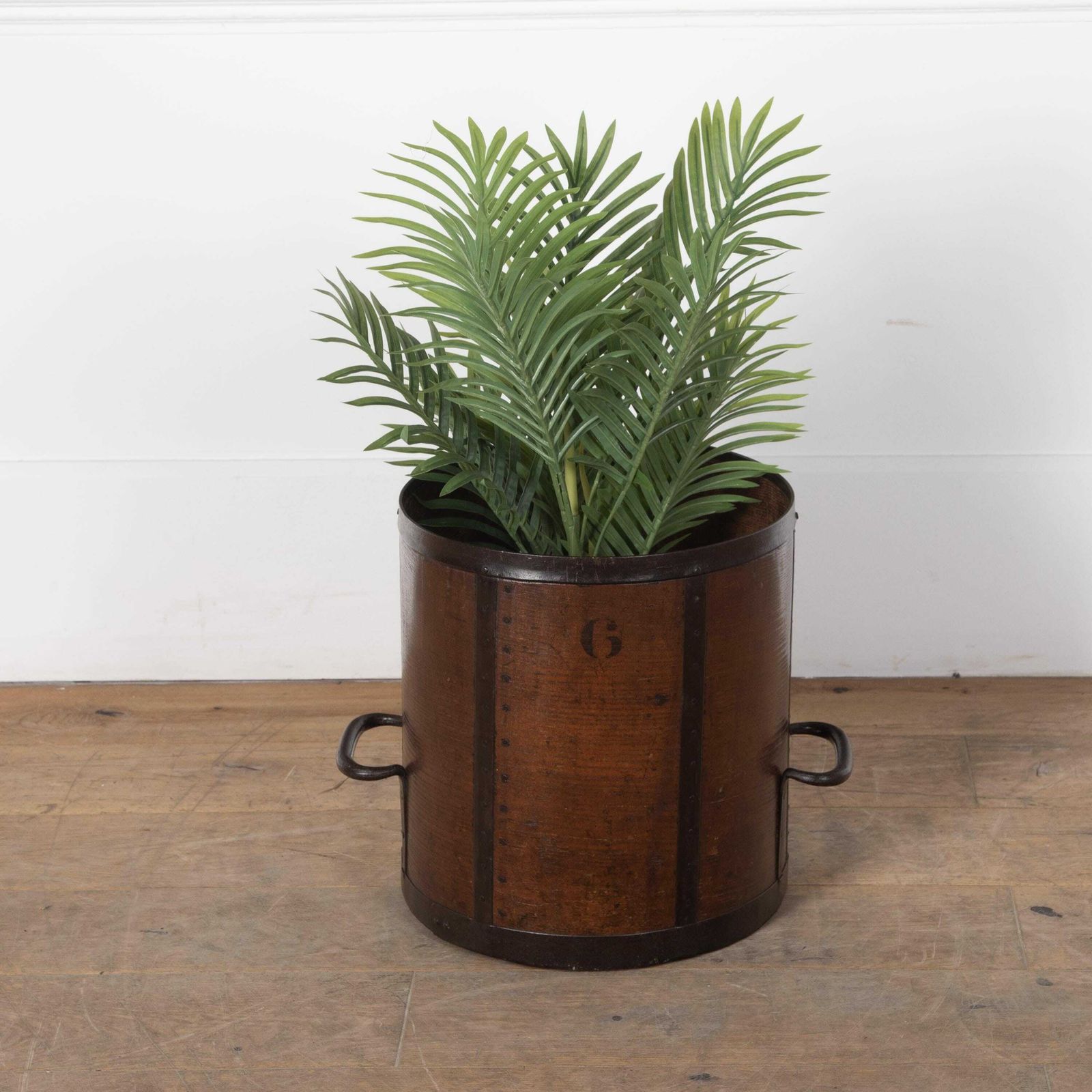 19th Century English Wooden Grain Bucket photo 285.0