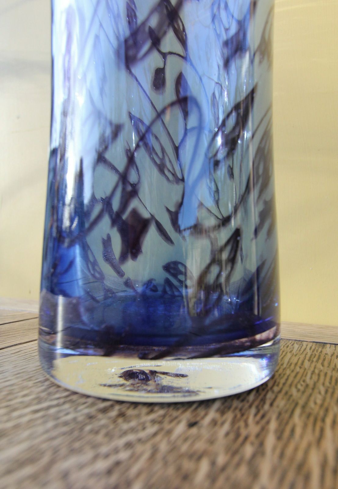 Kosta Boda Arabesque Pattern Tall Glass Vase By Olle Brozen Signed And Numbered photo furniture