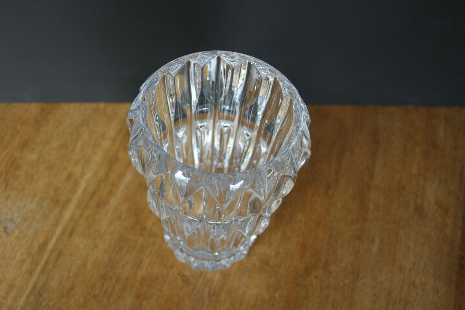 Czechoslovakian Crystal Art Glass Vase (Bohemia Poděbrady) photo 54.0