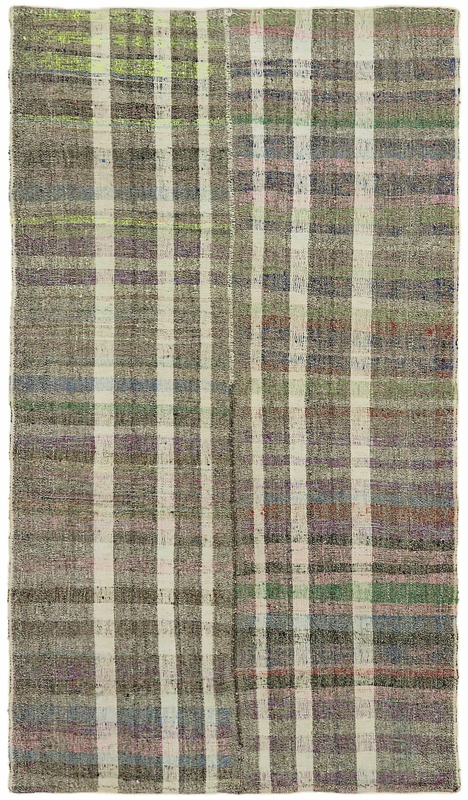 6x10 Grey Anatolian Kilim Rug, Oriental