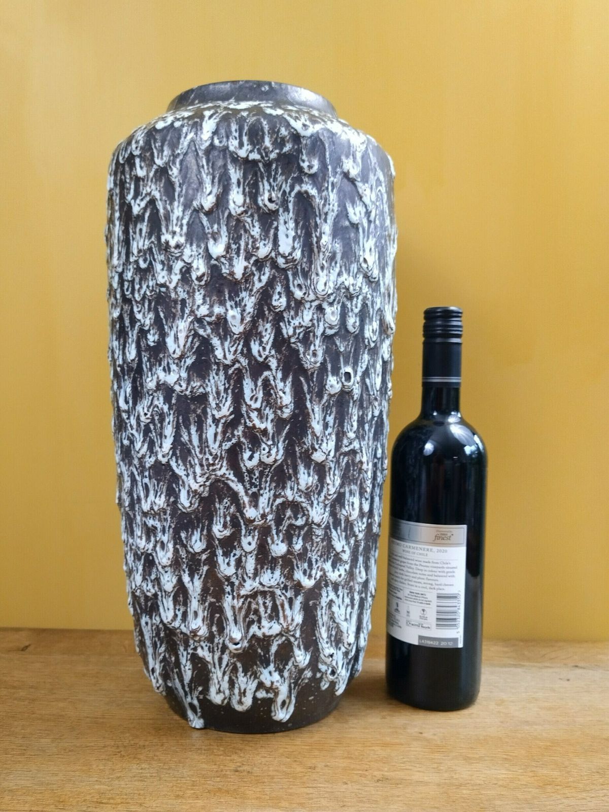 photo for sale Huge Bronze Scheurich Fat Lava Floor Vase