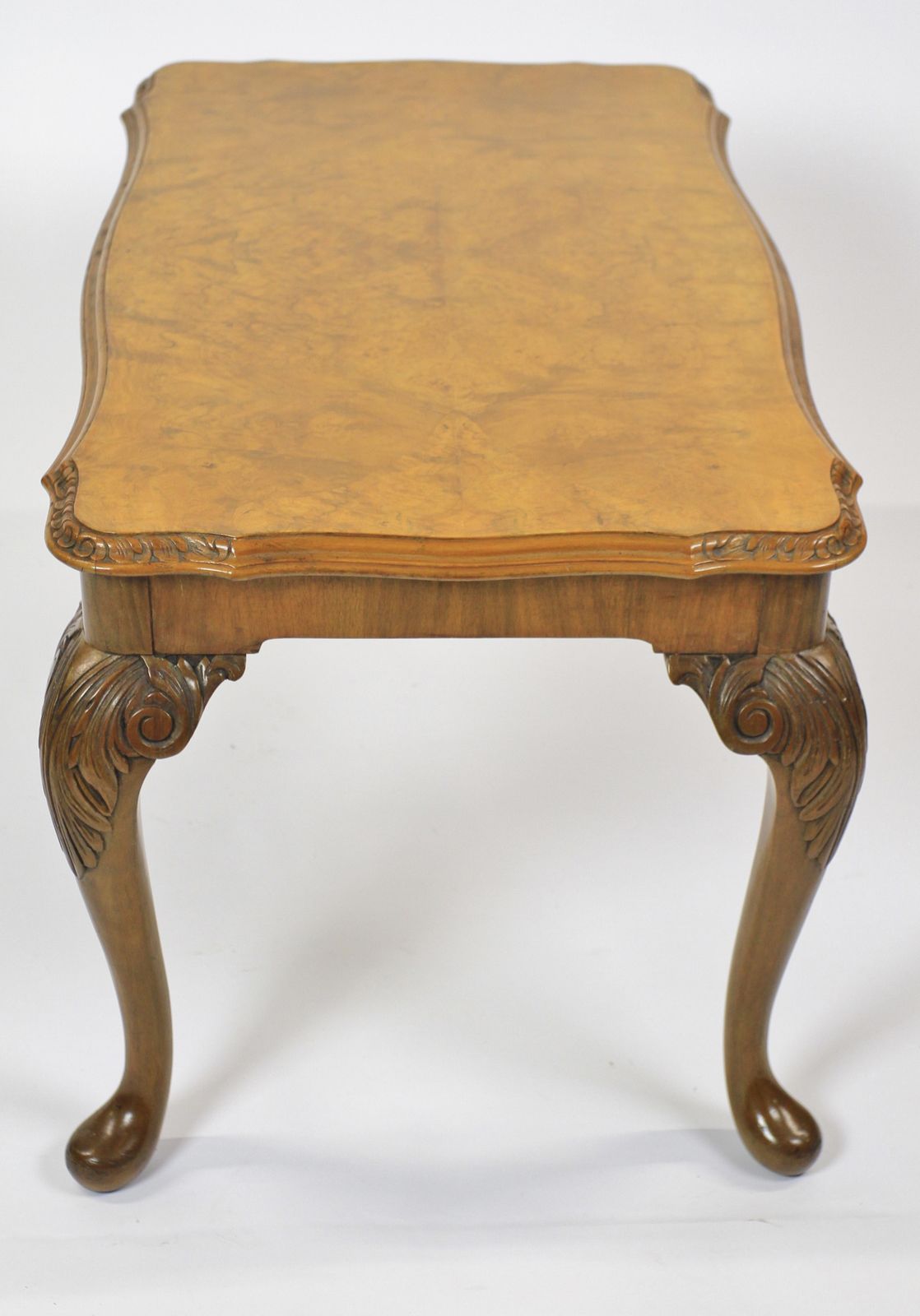 Burr Walnut & Carved Coffee Table Circa 1930s photo furniture