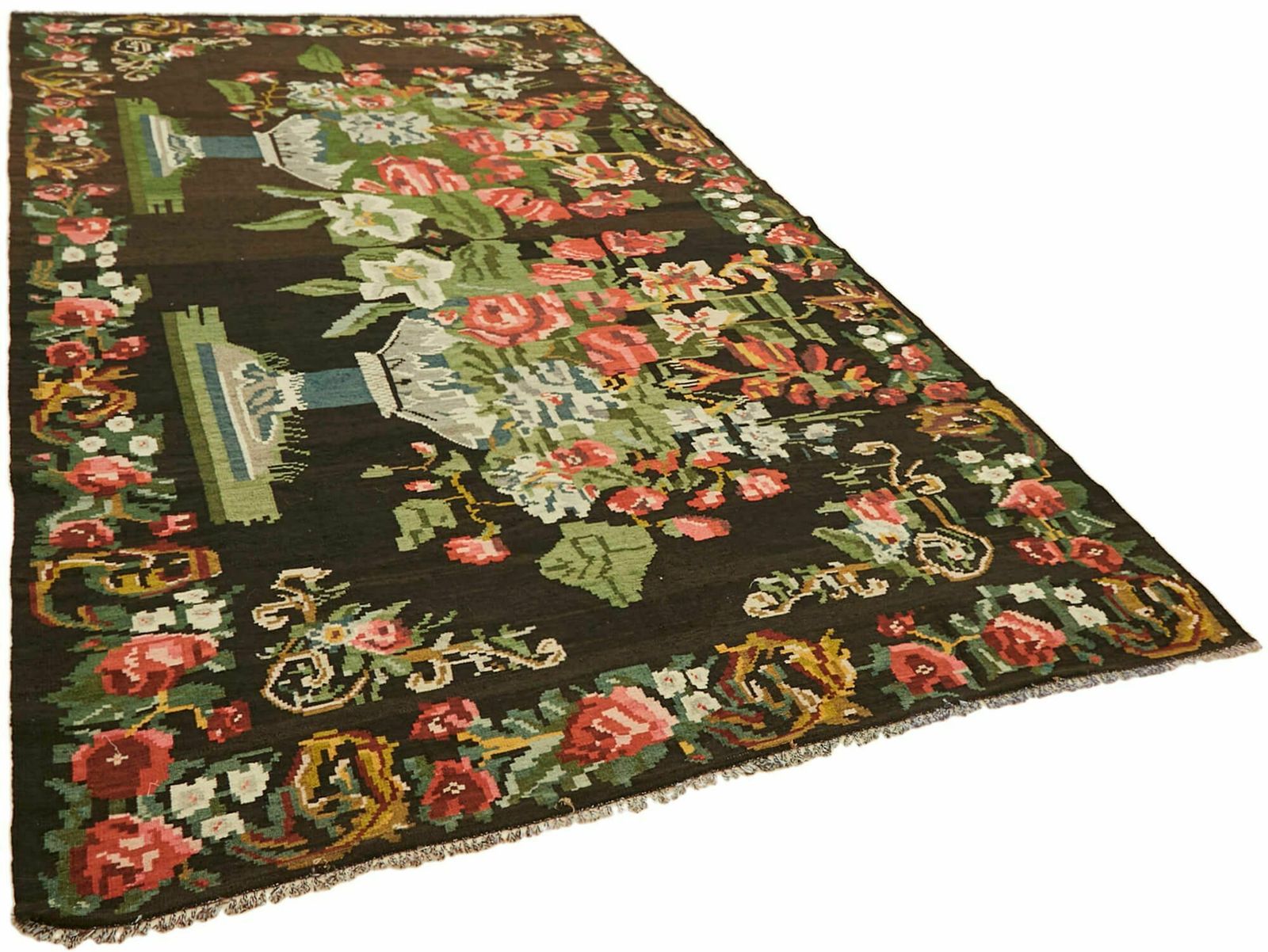 7x12 Multicolor Vintage Moldovan Kilim Rug photo furniture