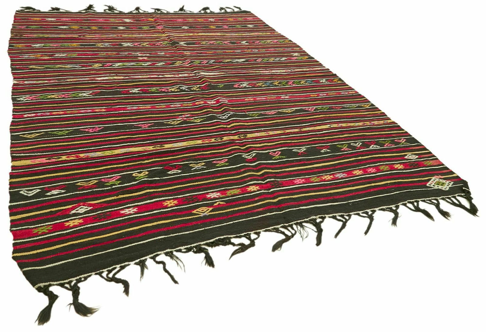 8x11 Multicolor Vintage Turkish Kilim Rug photo furniture