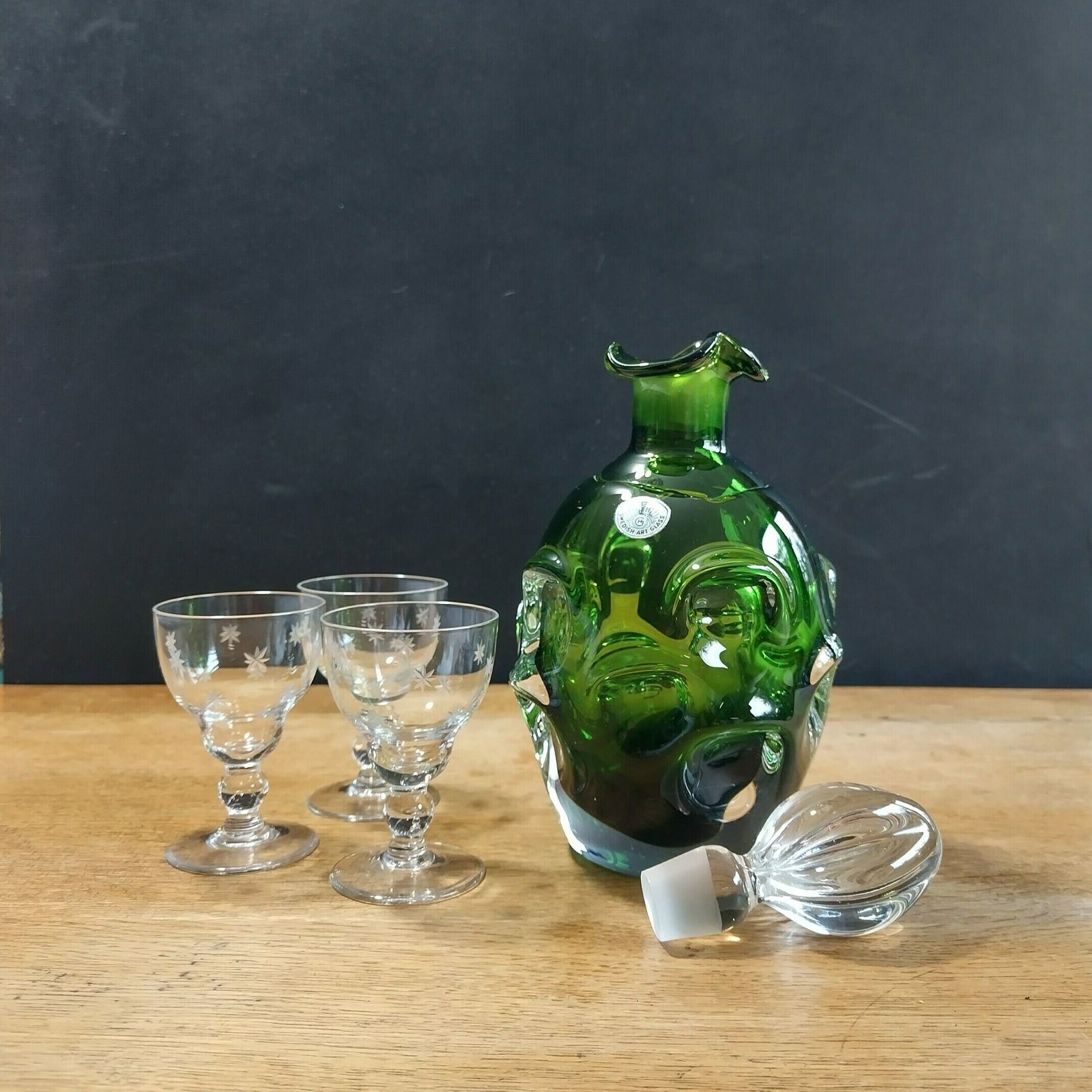Aseda Glasbruk Vintage Swedish Decanter