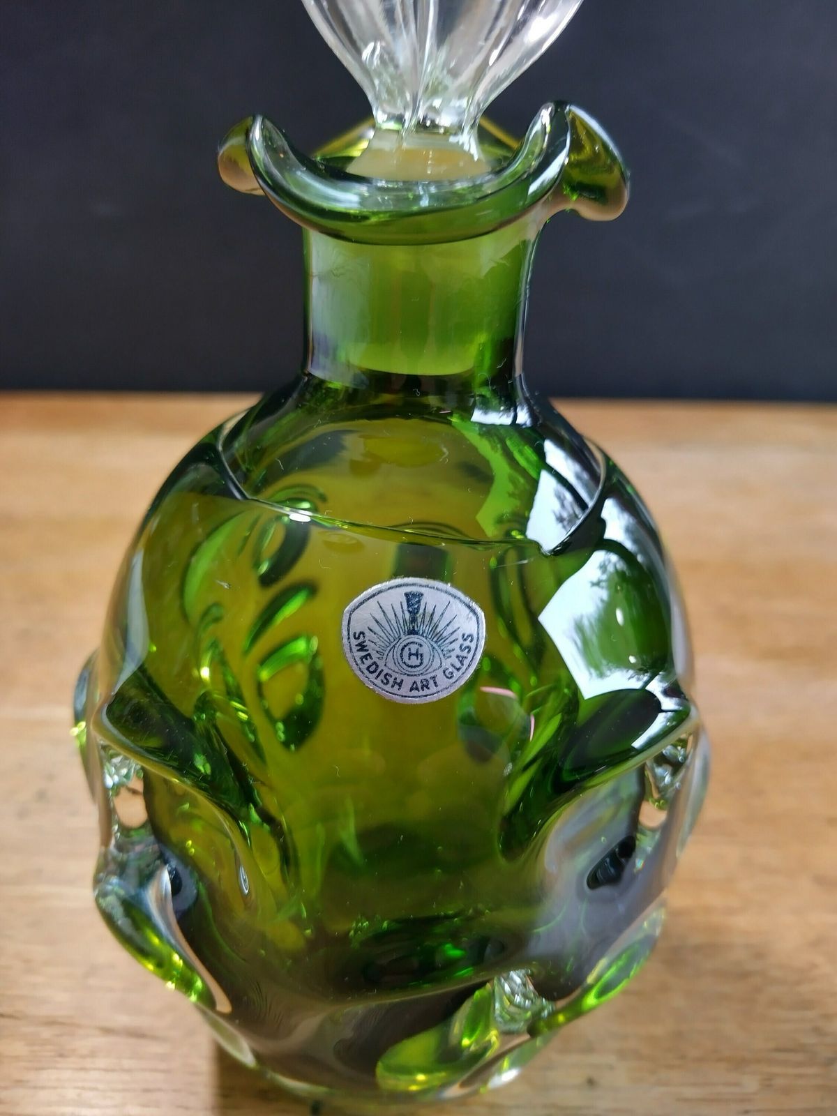 Aseda Glasbruk Vintage Swedish Decanter photo vintage