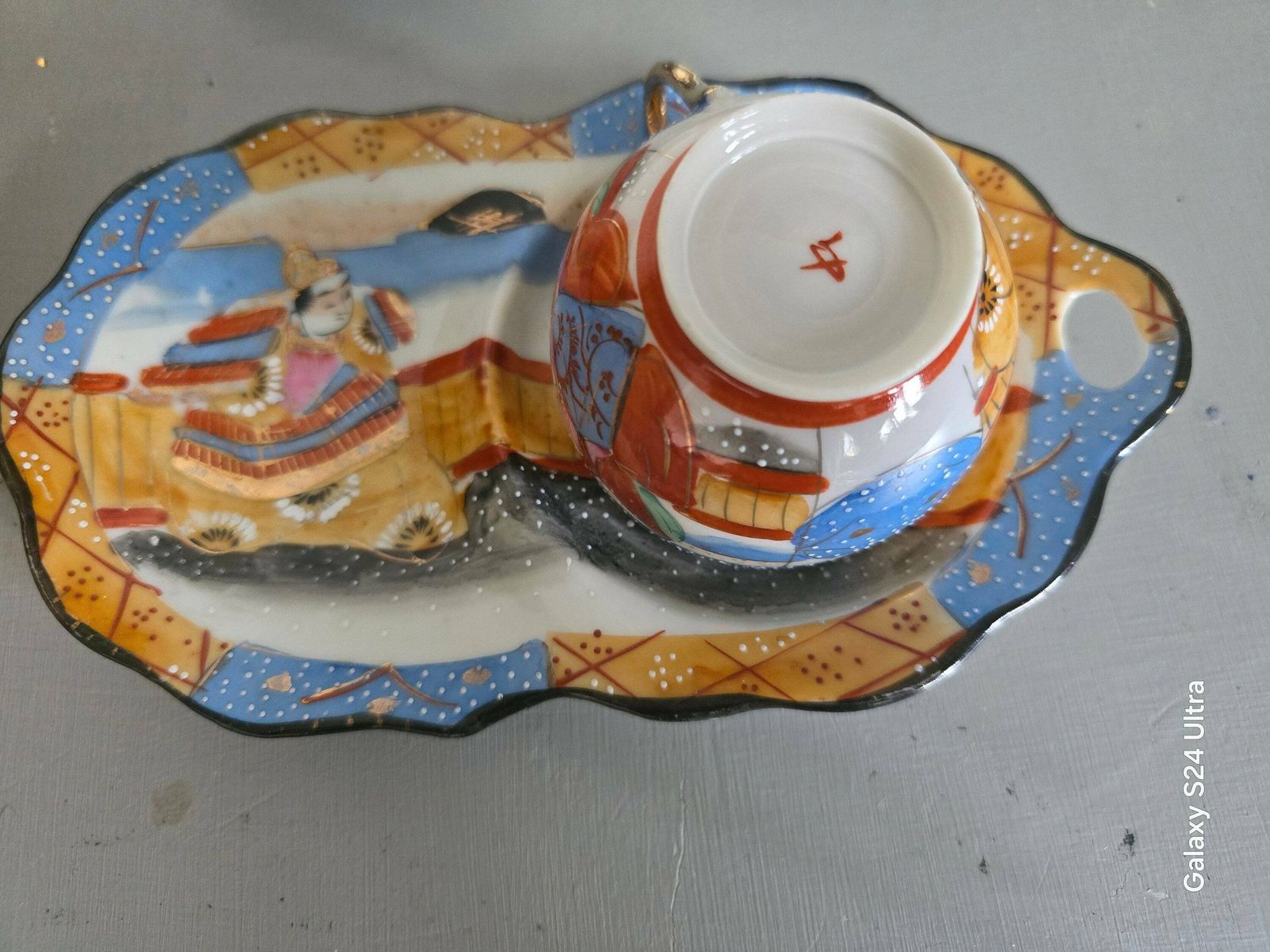 photo furniture Antique Hand Painted, 3 Tennis Tea Sets,Teapot And Sugar Bowl From Japan