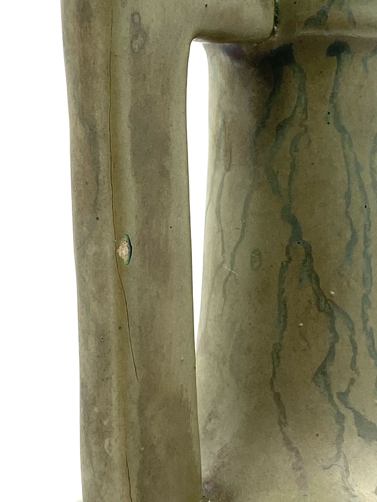 photo buy Art Deco Green Iridescent Vase, Montieres France 1930s