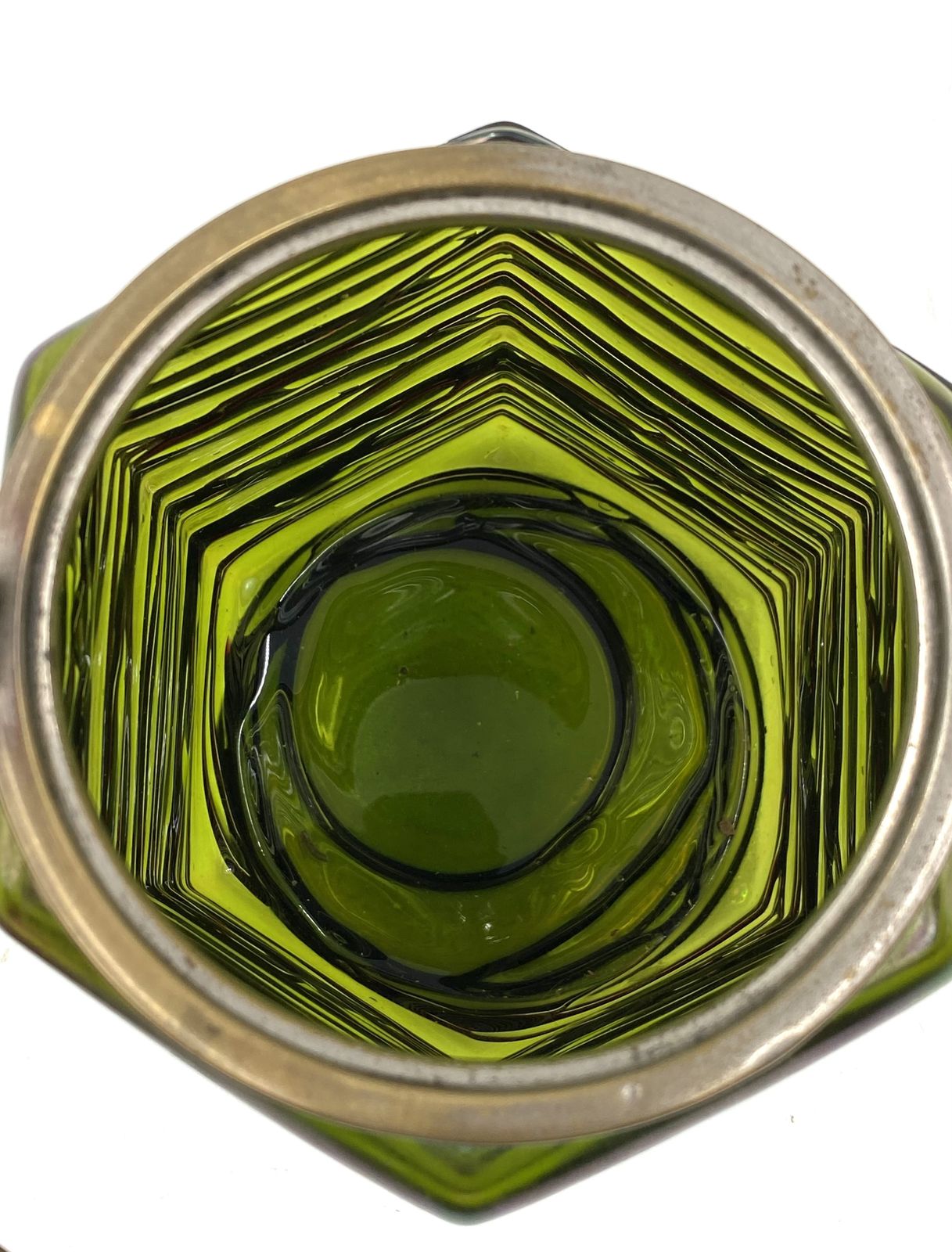 430.0 Jugendstil Iridescent Glass Cookies Jar, Pallme & König Austria 1910 Ca. photo