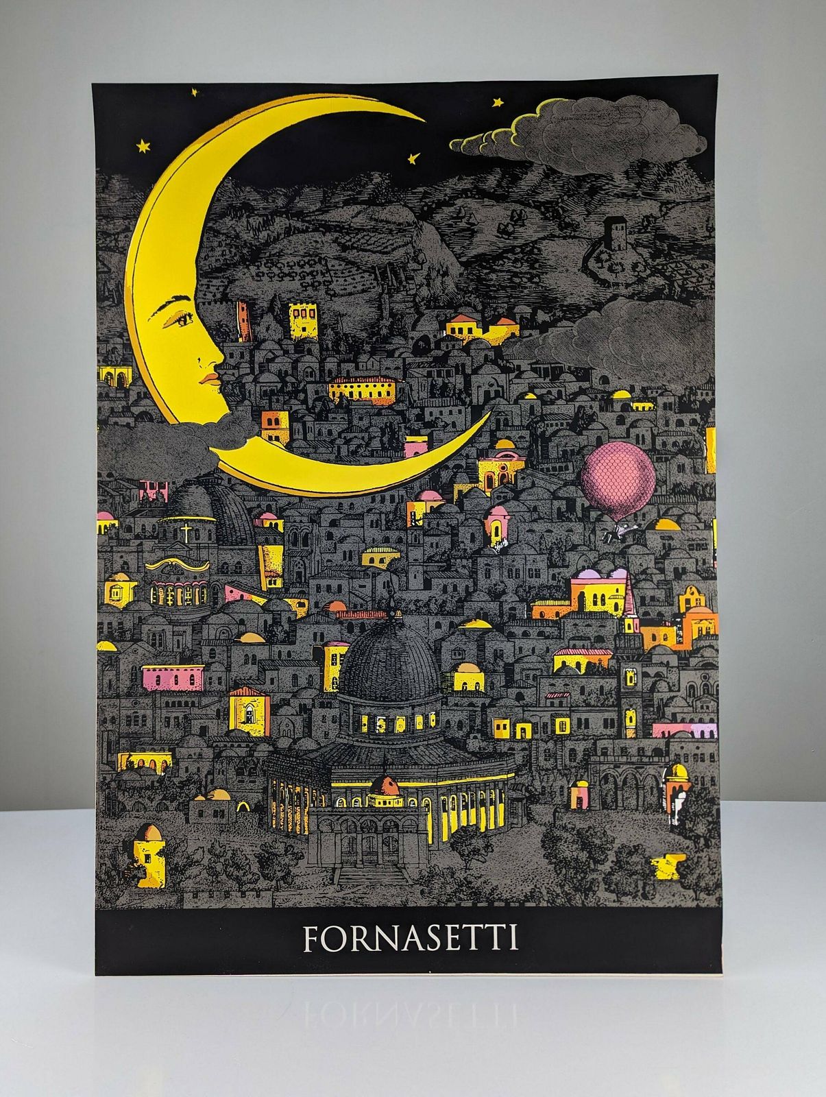 Vintage Poster ”Night Over Jerusalem” By Piero Fornasetti photo 810.0
