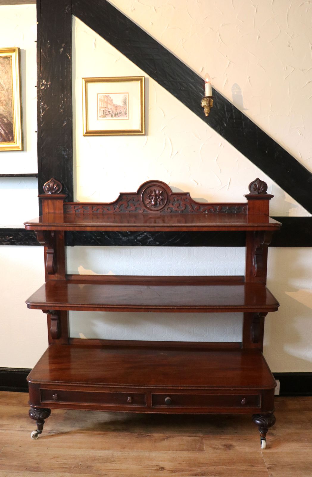 A Lovely Victorian Mahogany Buffet Or Dumb Waiter Shelf. photo furniture