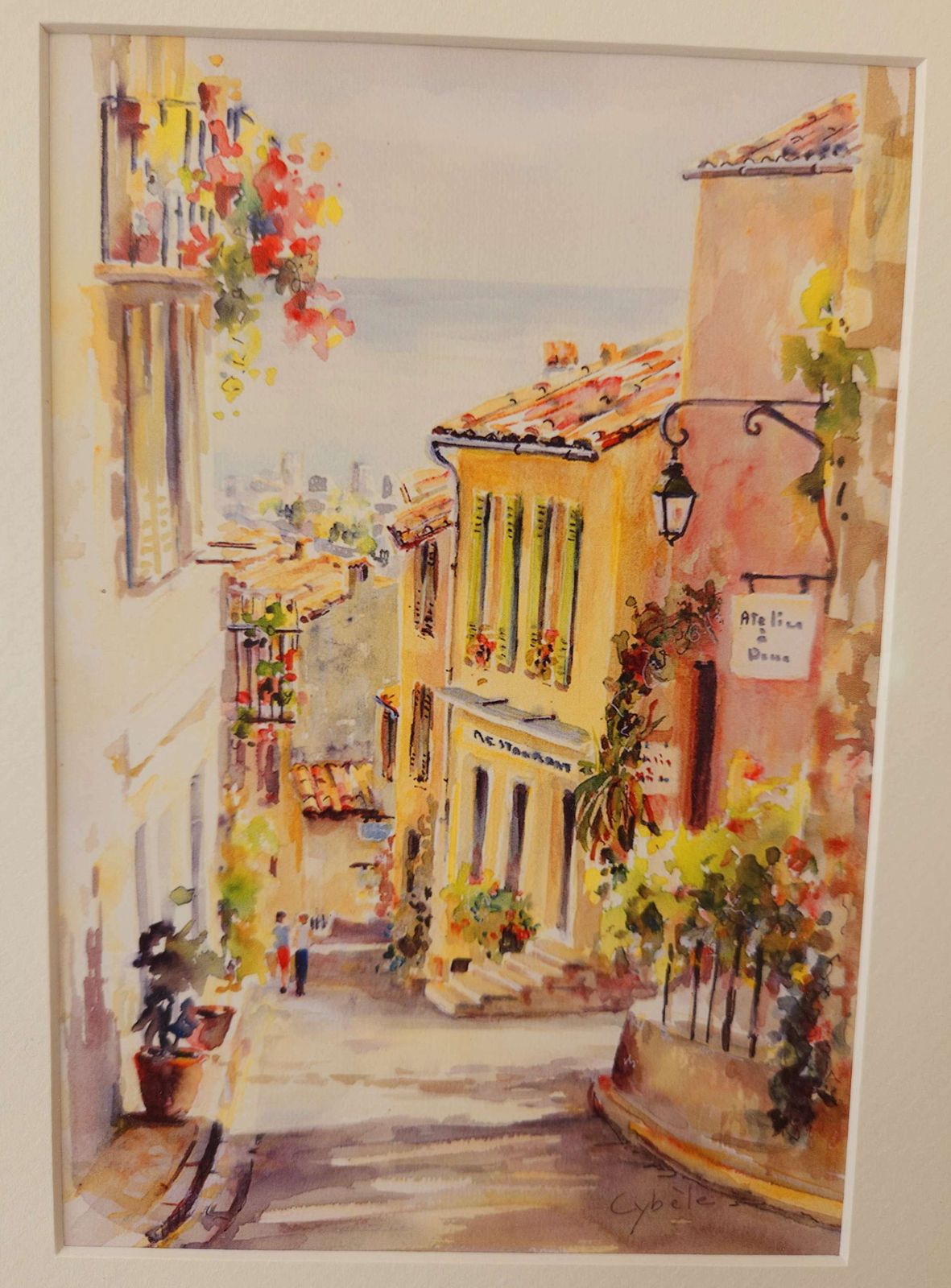 Pretty Trio Of Original Watercolours Signed By Provençale Artist Cybèle photo for sale