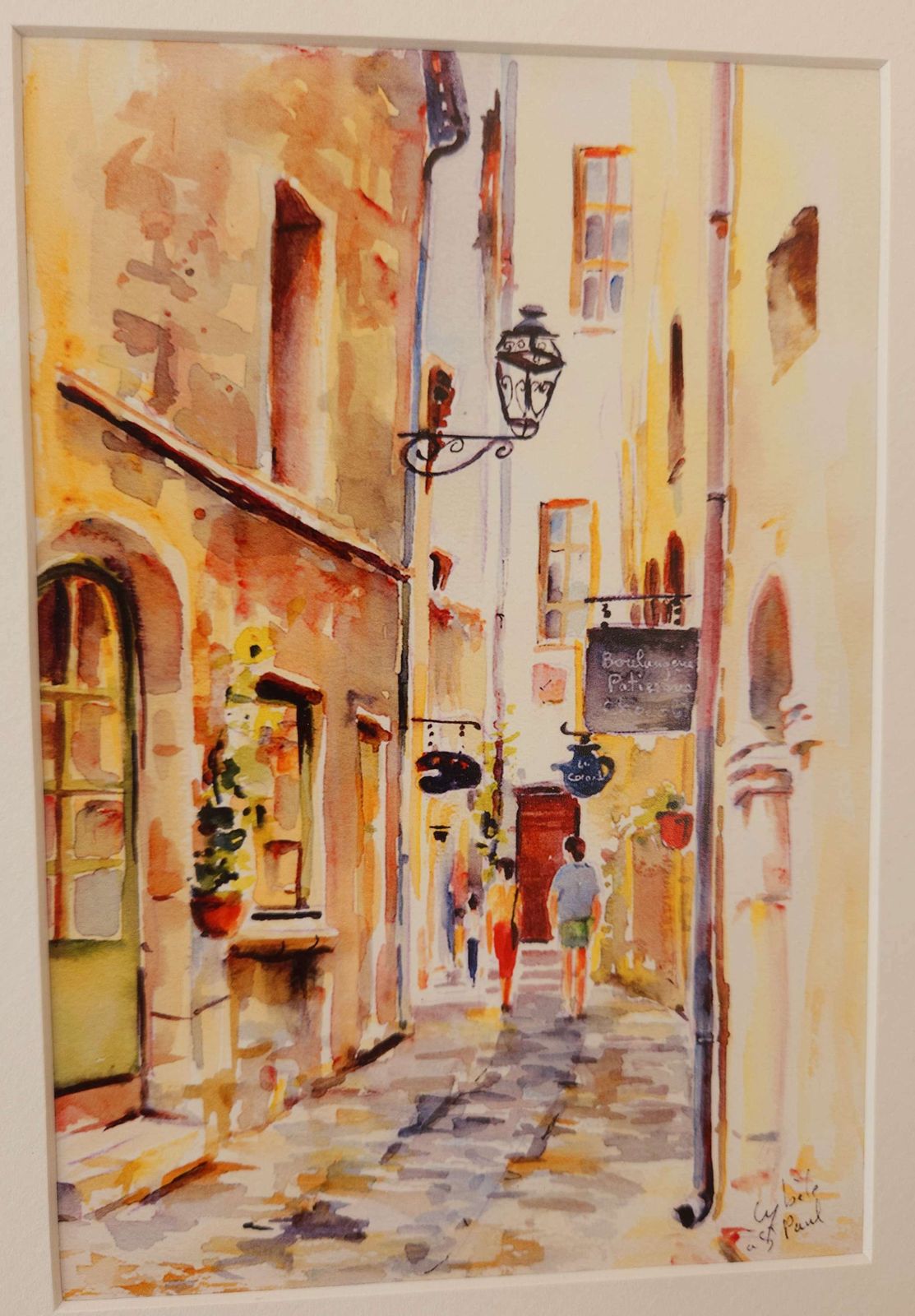 photo furniture Pretty Trio Of Original Watercolours Signed By Provençale Artist Cybèle