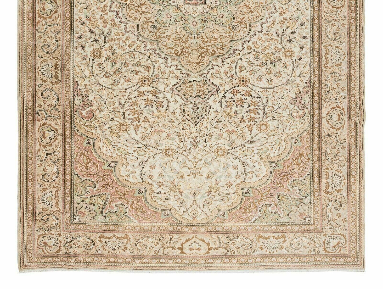 7.9x12 Ft Vintage Handmade Turkish Oushak Wool Area Rug With Medallion Design photo 2632.0