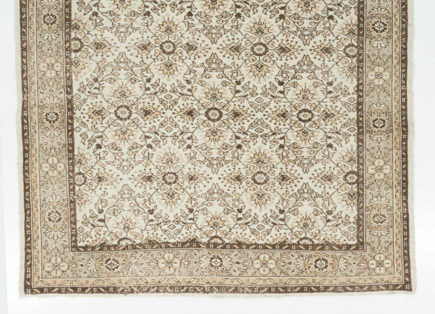 6.6x9.8 Ft Floral Patterned Handmade Vintage Central Anatolian Area Rug photo for sale