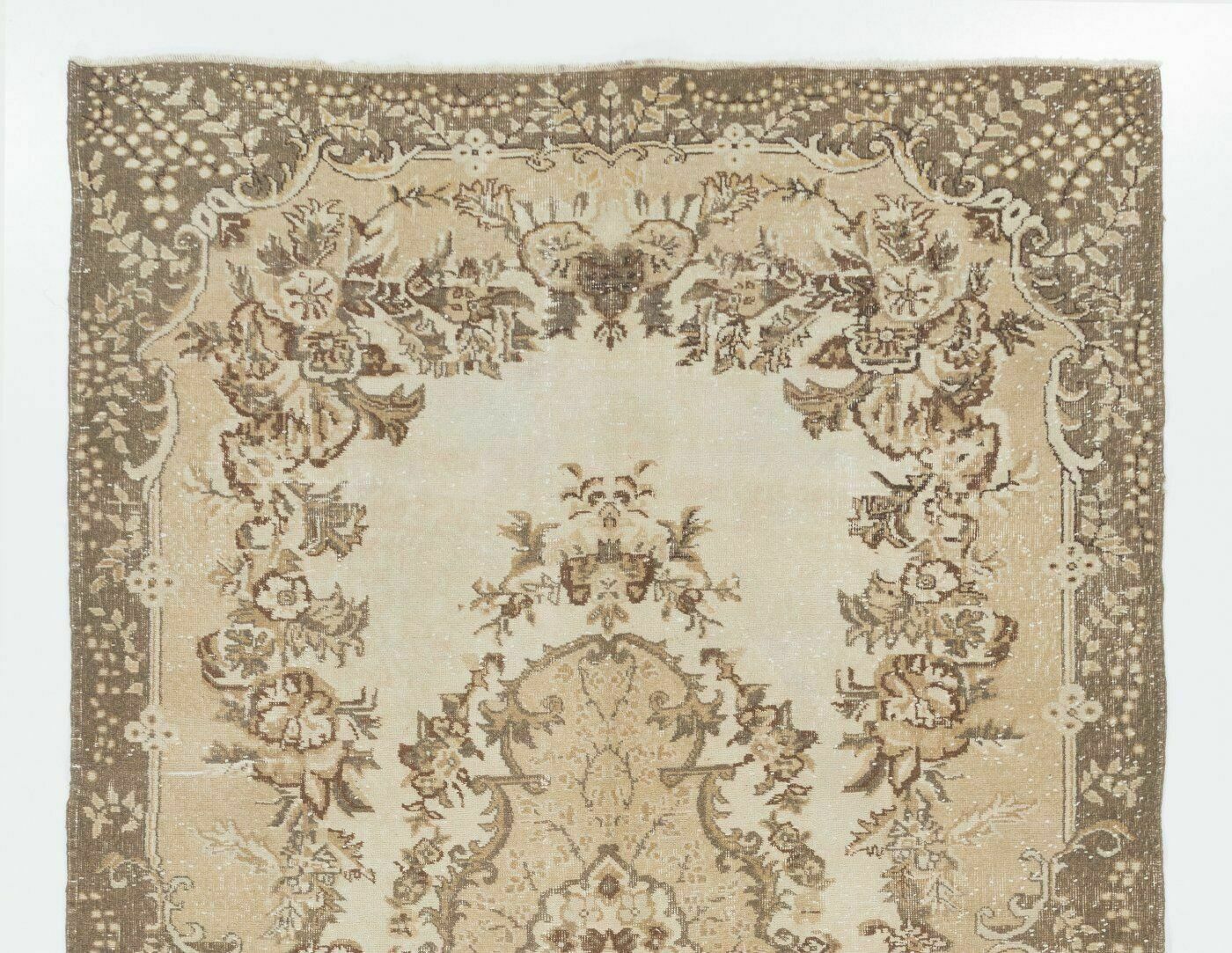 Hand Knotted Vintage Turkish Rug With Medallion Design photo furniture