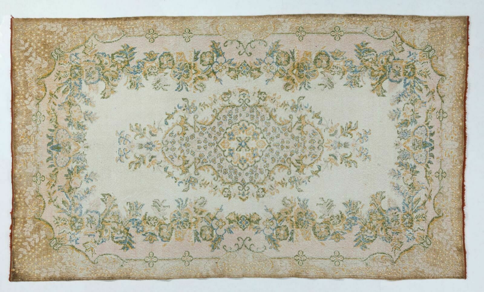 5.7x9.8 Ft Vintage Turkish Oushak Rug. Great For Modern Home & Office photo 511.0