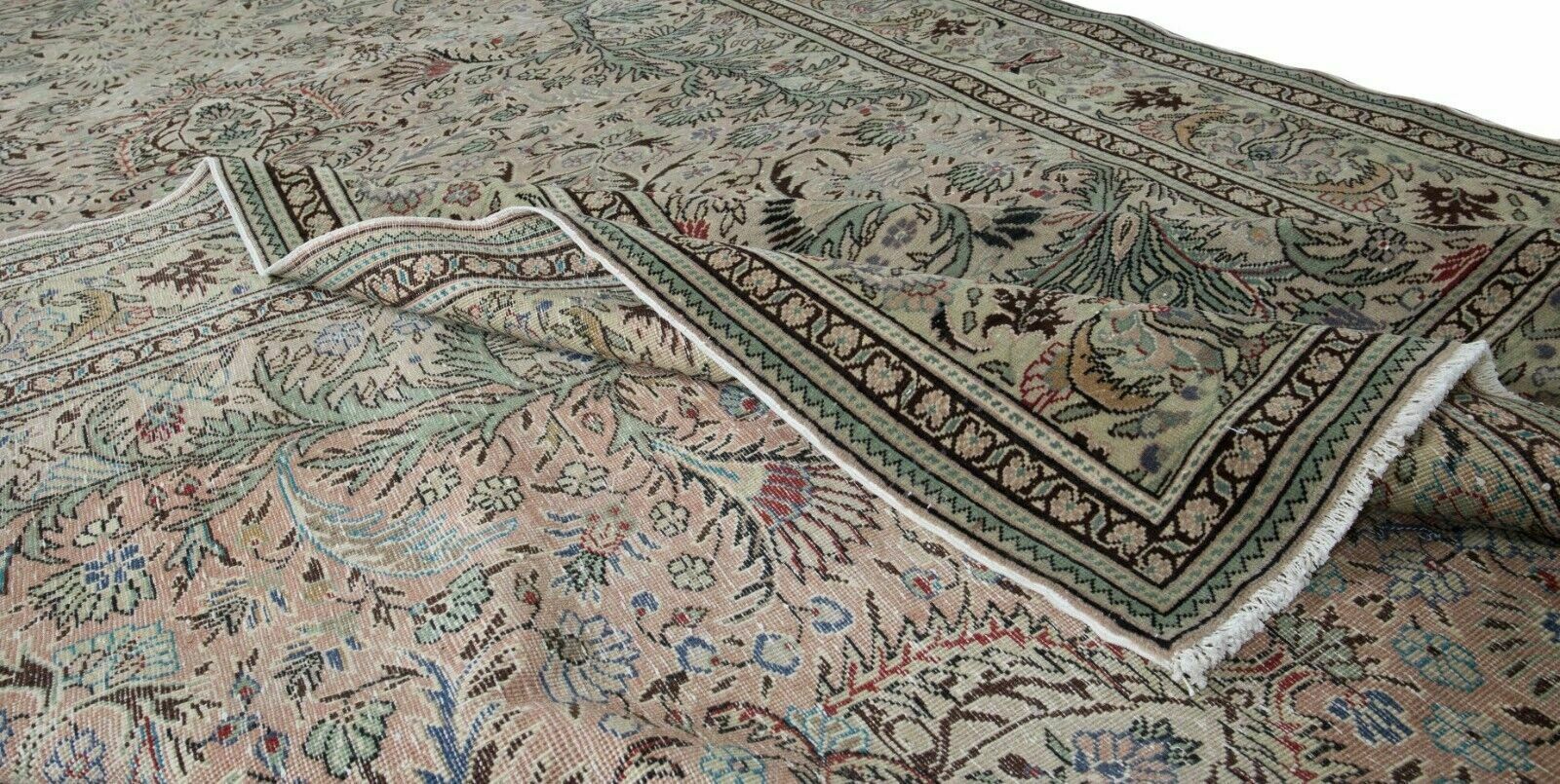 6.3x9.7 Ft Central Anatolian Handmade Vintage Area Rug, Wool Living Room Carpet photo for sale