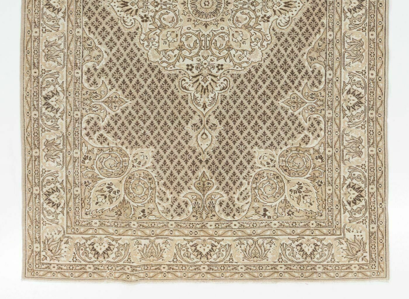 7x10.4 Ft Vintage "Antique Washed" Turkish Oushak Area Rug photo for sale