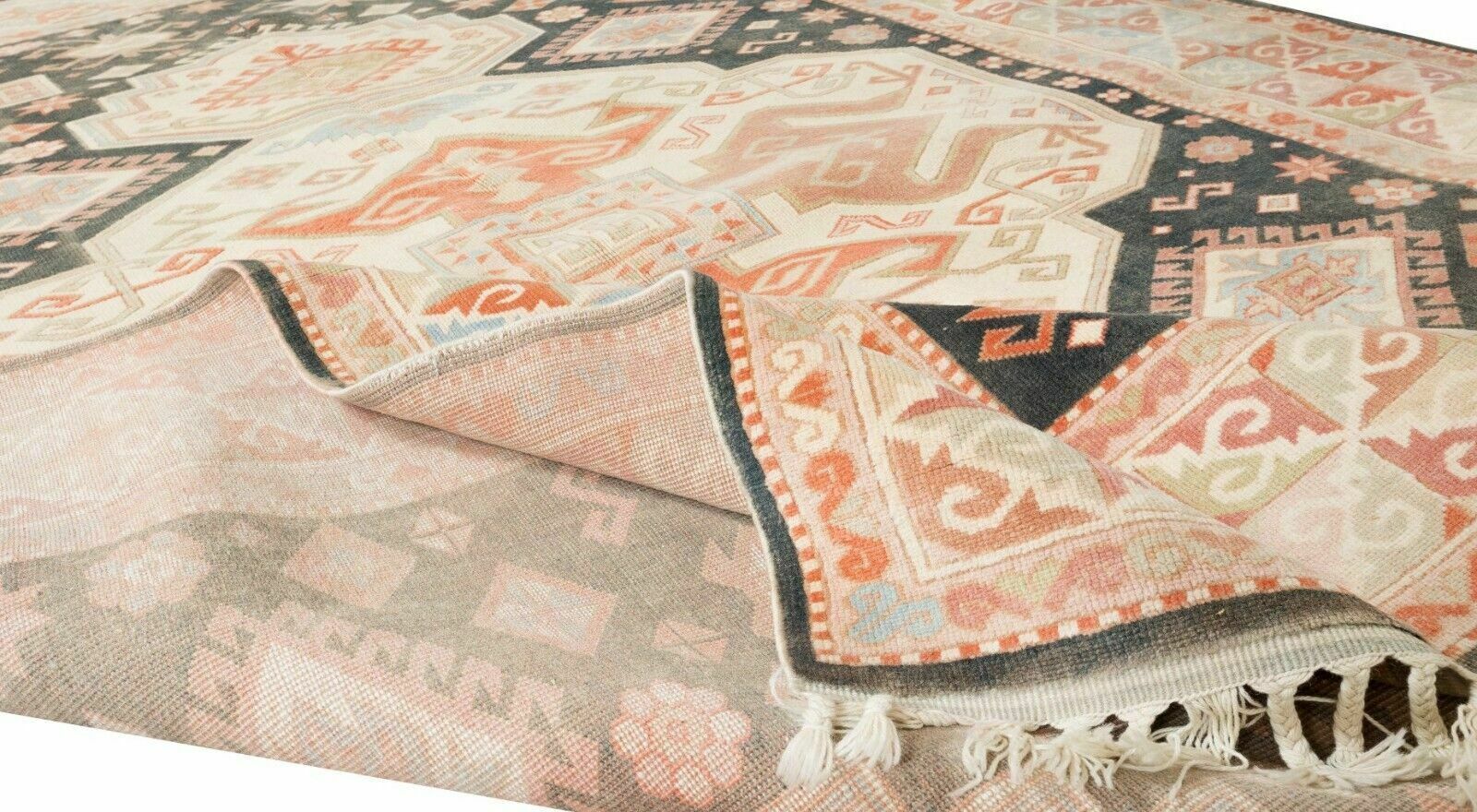 6.5x9 Ft Vintage Handmade Anatolian Oushak Area Rug For Home & Office Decor photo for sale