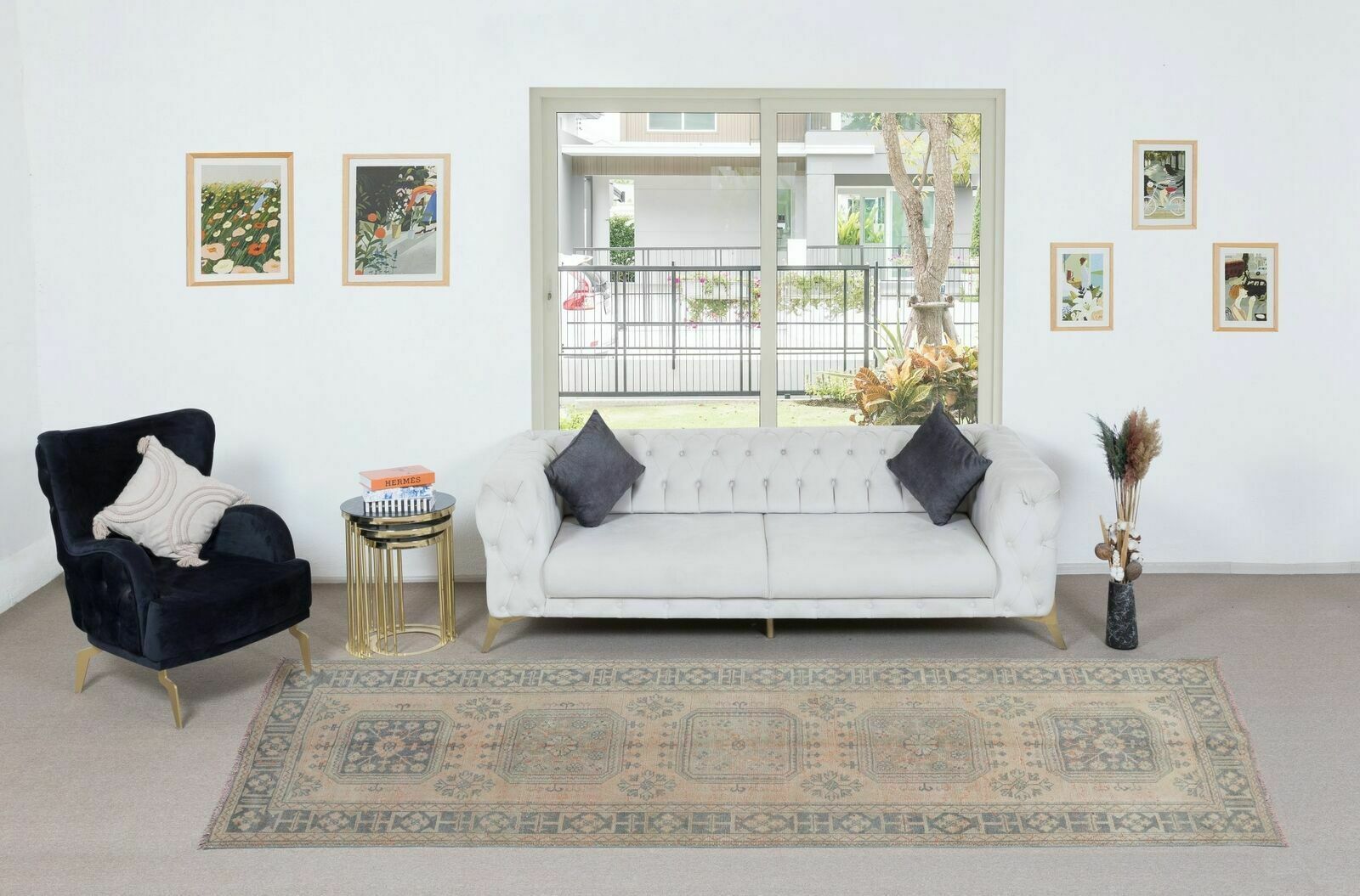 Handmade Turkish Hallway Runner ,Vintage Corridor Carpet, Stair Rug photo furniture