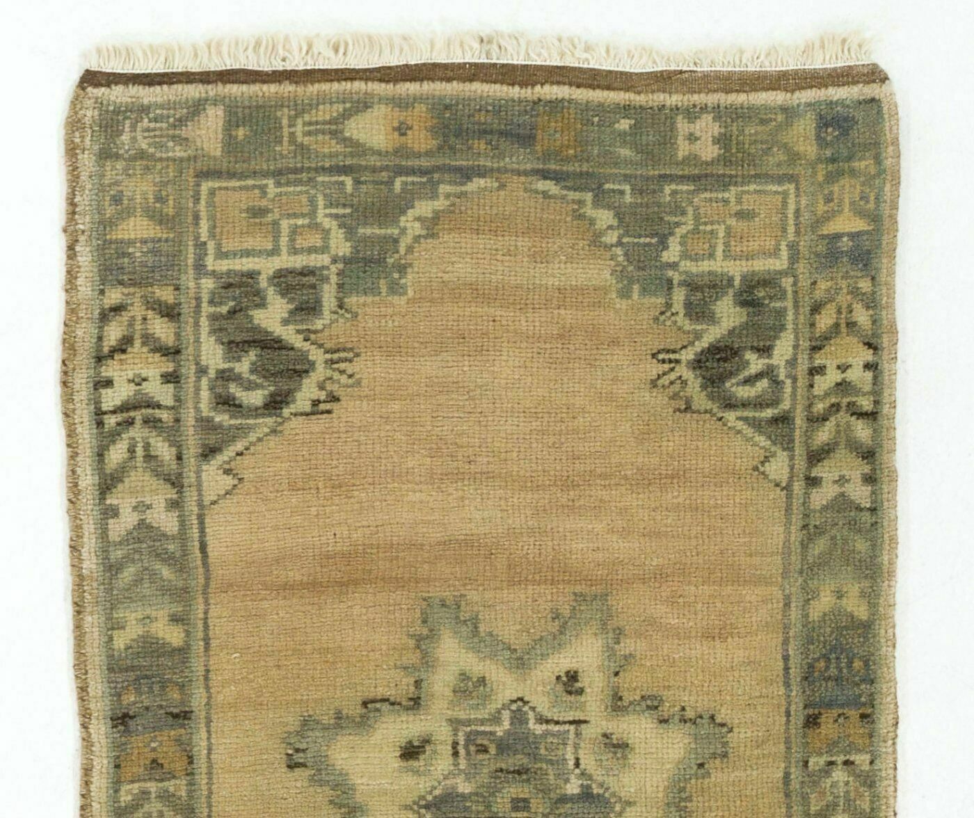 Small Vintage Carpet. Handmade Turkish Village Accent Rug photo furniture
