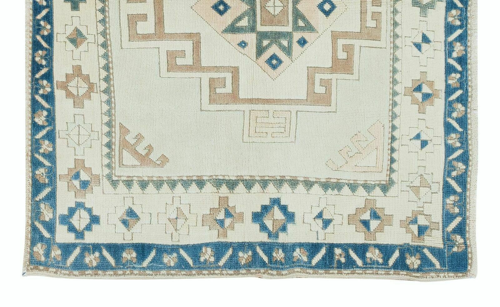 Mid 20th Century Handmade Vintage Turkish Rug With Geometric Design photo 543.0