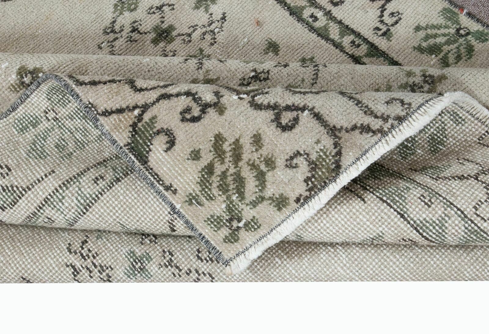 3.8x6.6 Ft Chinese Art Deco Vintage Hand Knotted Rug, Sun Faded Small Carpet photo for sale