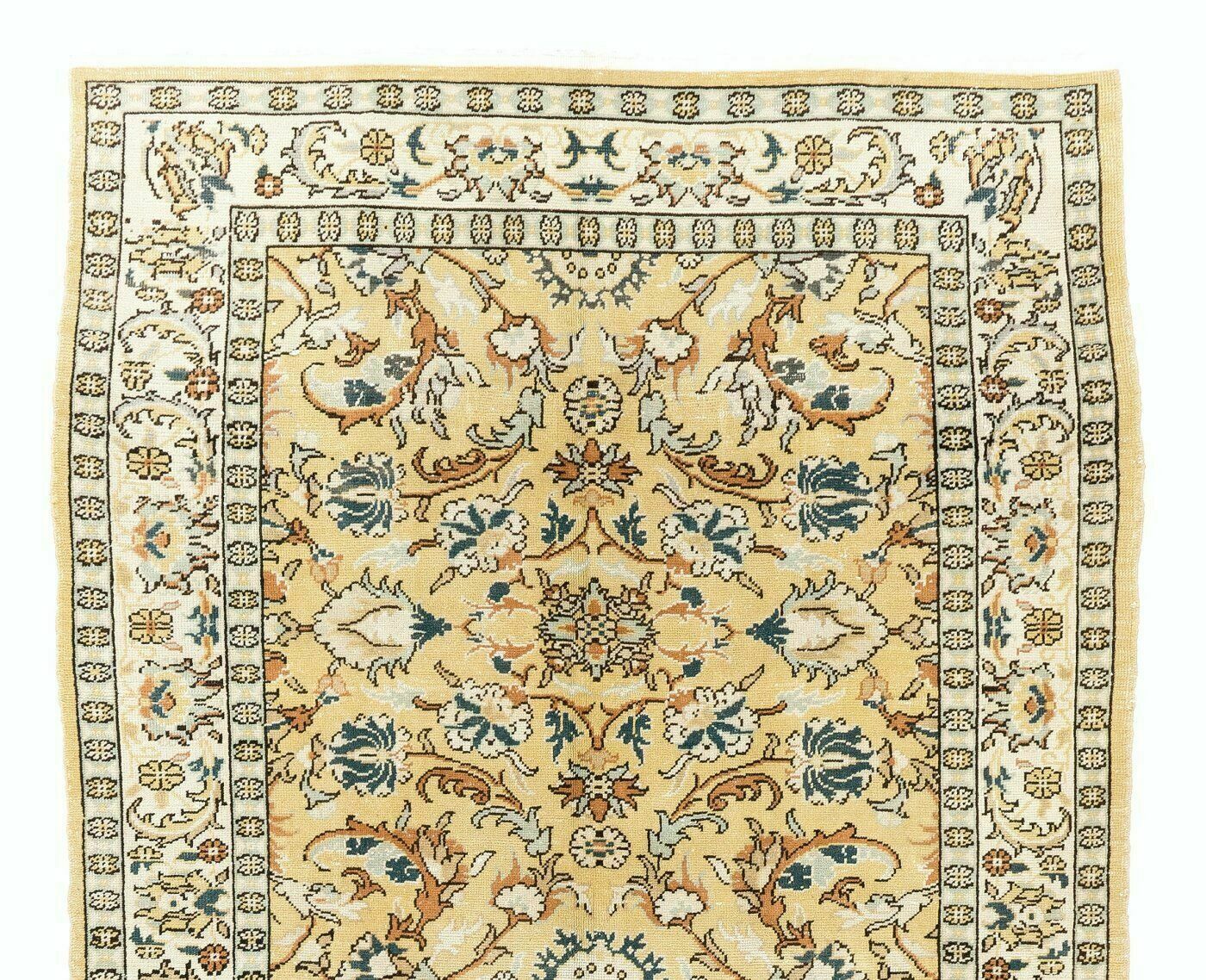 5.1x8.7 Ft One Of A Kind Vintage Handknotted Turkish Oushak Rug photo furniture
