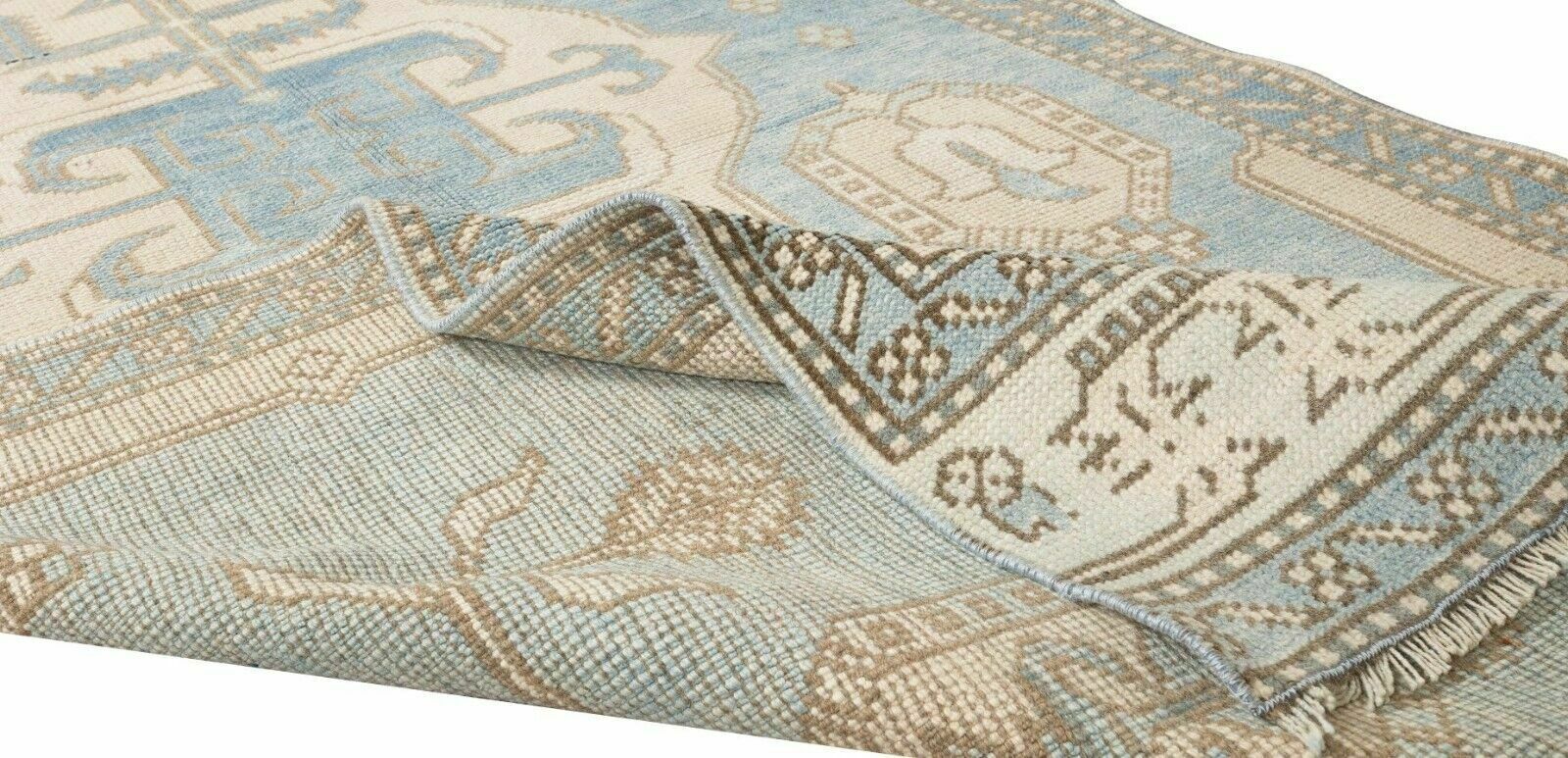 Vintage Hand Knotted Wool Rug From Turkey, Ca 1960 photo for sale