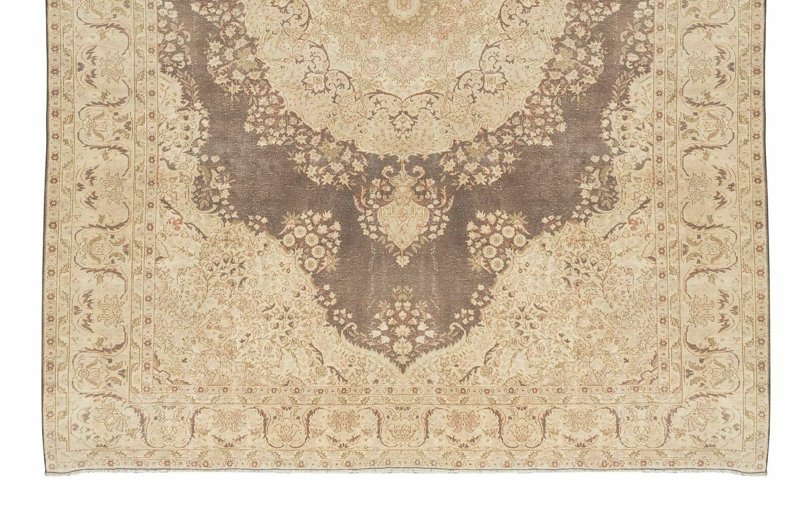 One Of A Kind Handmade Turkish Oushak Area Rug, Vintage Sun Faded Carpet photo 2411.0