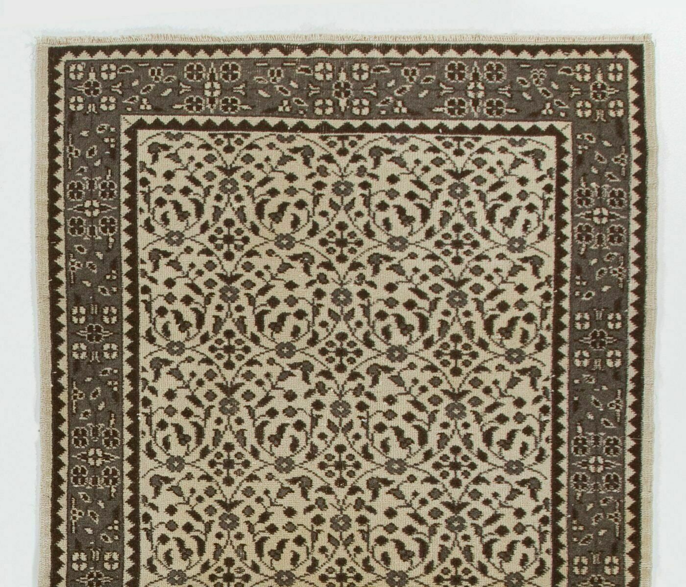 3.8x6.8 Ft Vintage Floral Design Handmade Turkish Rug photo furniture