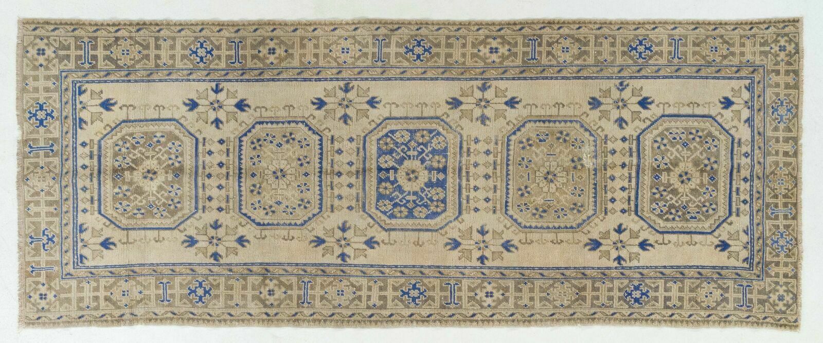 4.8x12 Ft Vintage Anatolian Oushak Runner Rug. Wool Hand Knotted Rug For Hallway photo 611.0