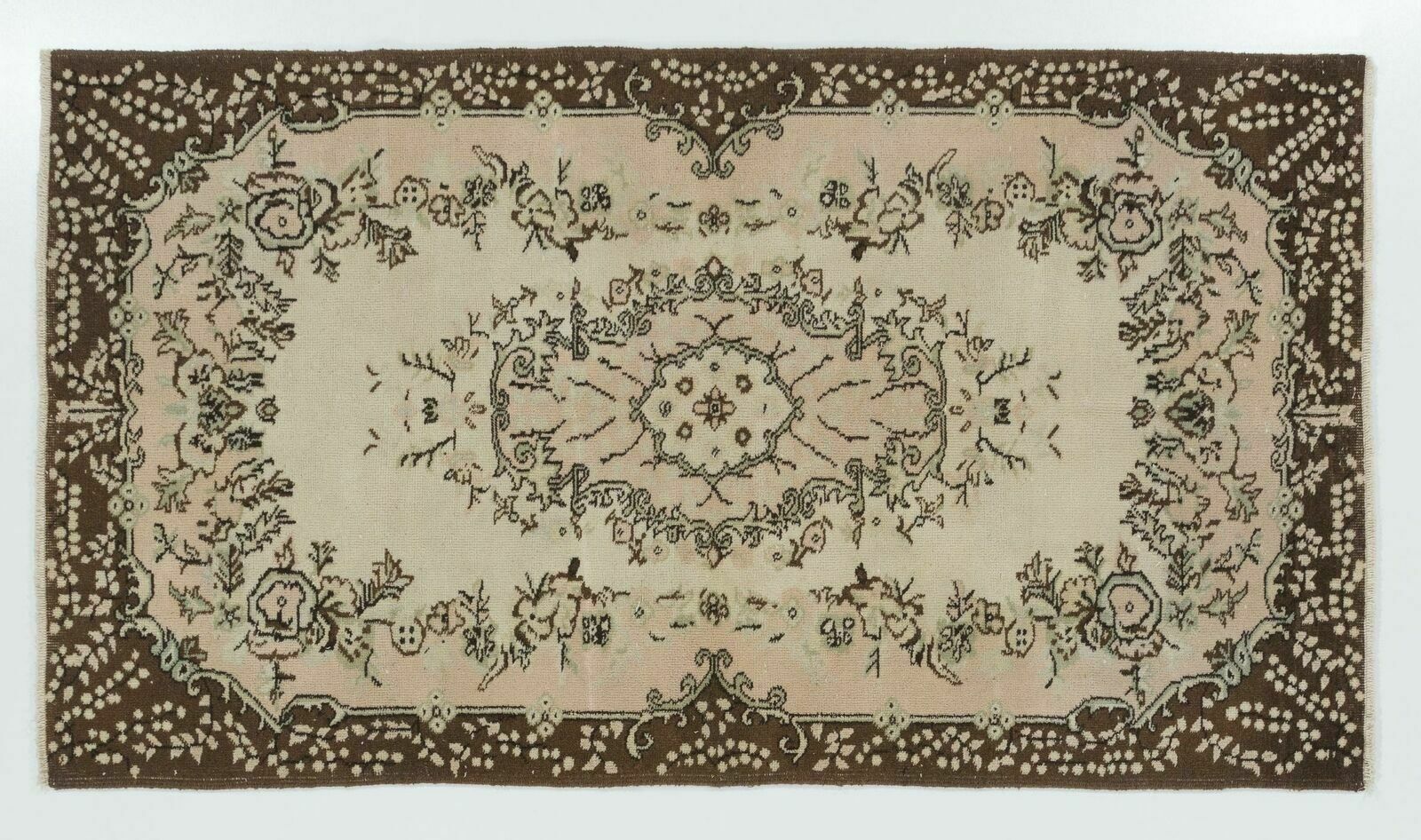 4x7 Ft Handmade Vintage Floral Garden Design Anatolian Rug, Ca 1960 photo 253.0