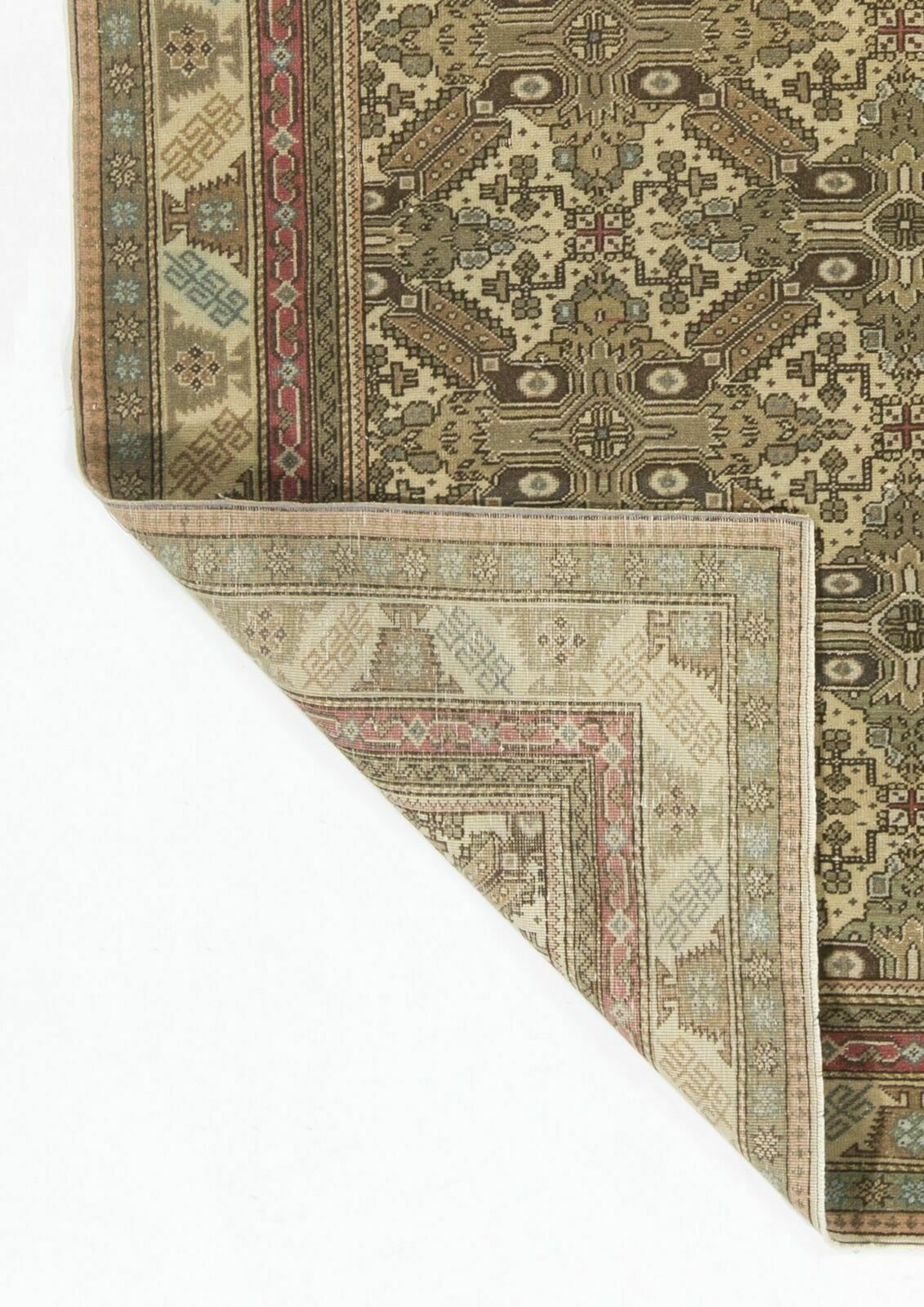 5x7.2 Ft Mid 20th Century Handmade Turkish Oushak Area Rug photo Textiles