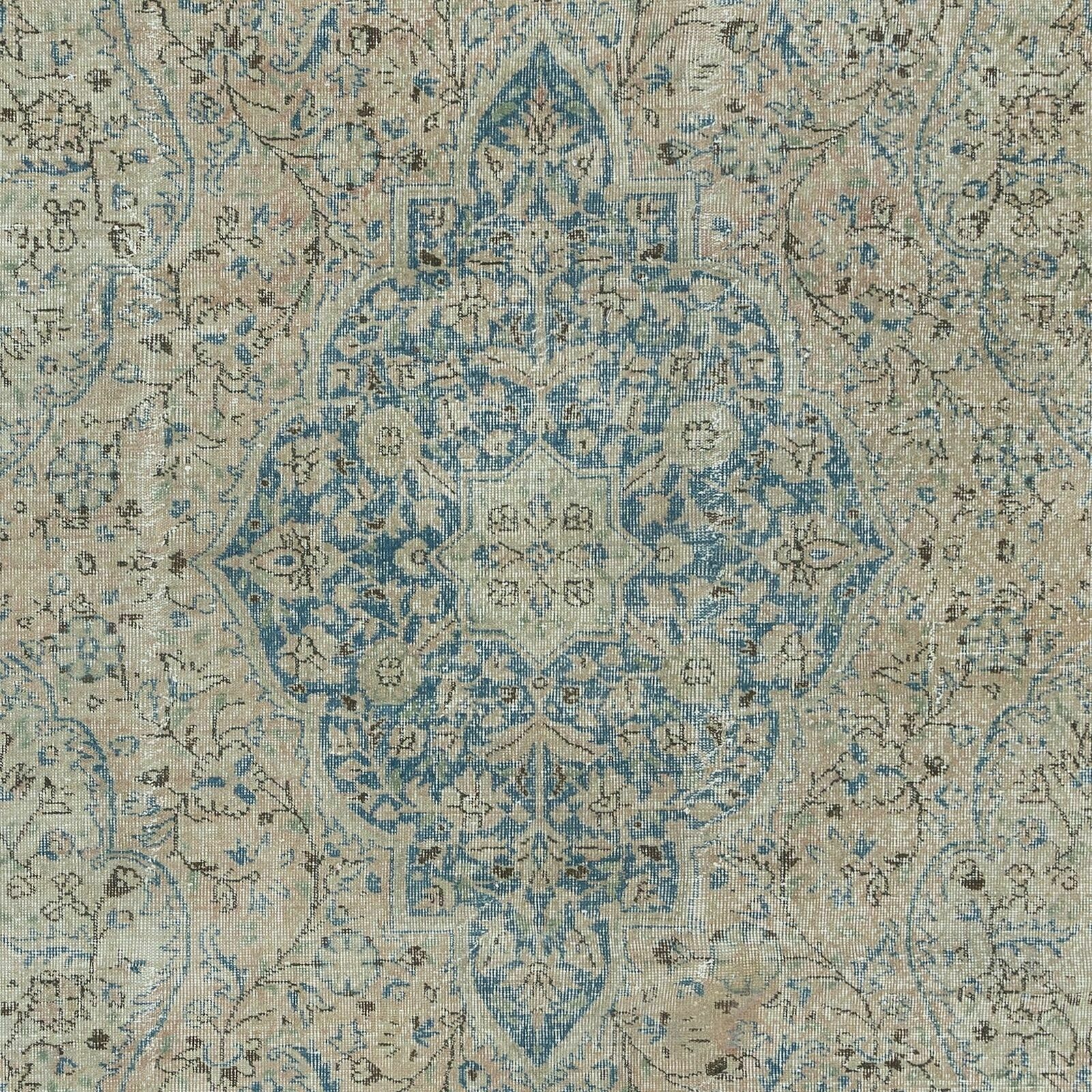 7x10.5 Ft Unique Anatolian Rug, Ca 1950, Handmade Wool Carpet In Muted Colors photo 1034.0