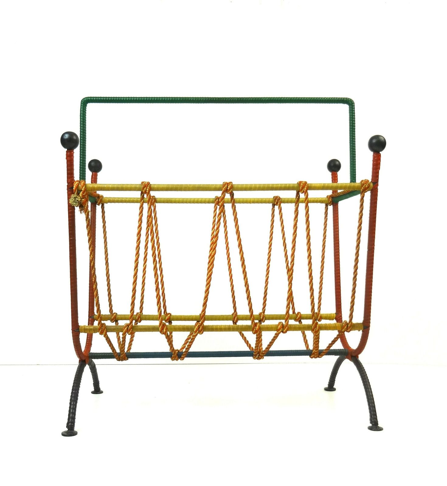 Beautiful Mid Century Magazine Rack Holder Italy 1950 photo buy