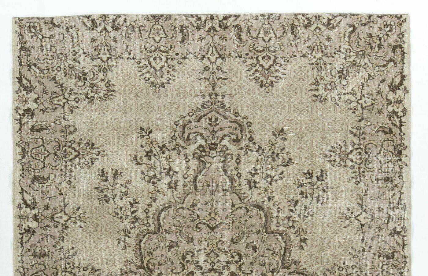 7x9.1 Ft Mid Century "Antique Washed" Anatolian Oushak Rug photo furniture
