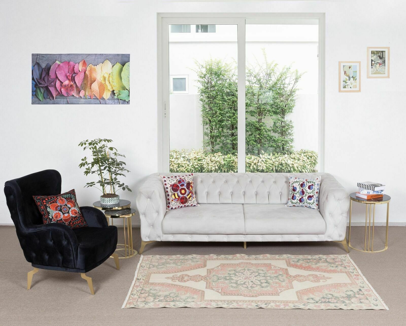 4.3x7.3 Ft Handmade Geometric Rug From Turkey, Vintage Traditional Carpet photo furniture